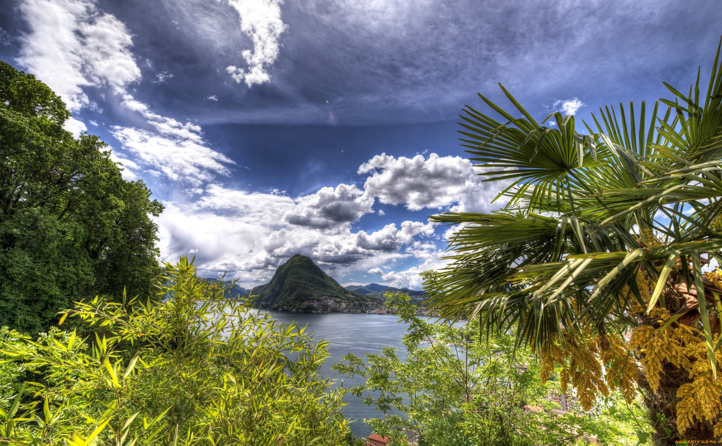 природа, тропики, океан, залив, горы, джунгли