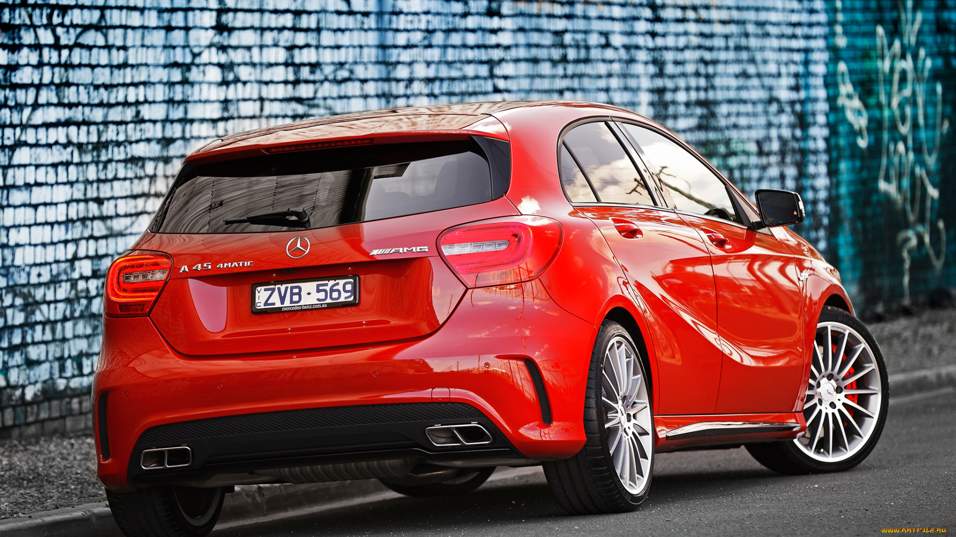 автомобили, mercedes-benz, a, 45, amg, au-spec, w176, 2013г, красный