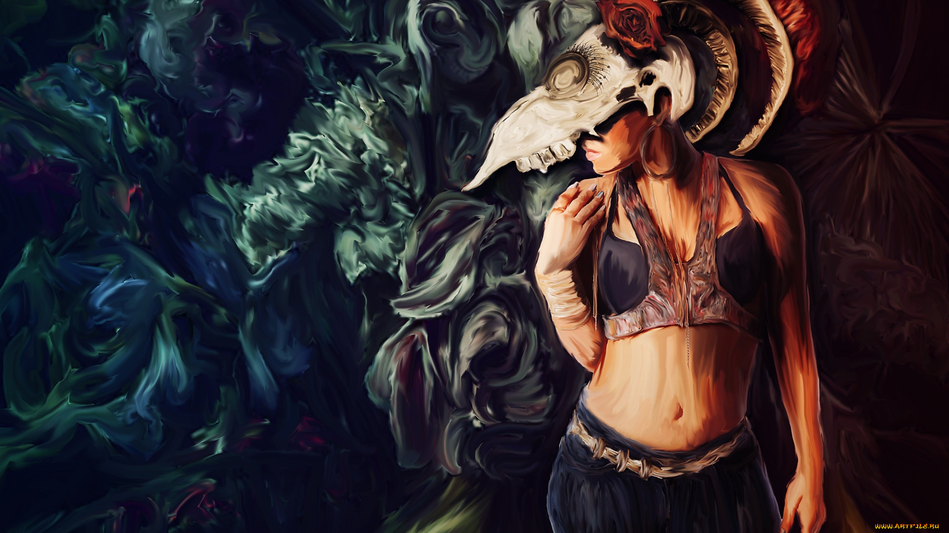 фэнтези, маги, , волшебники, череп