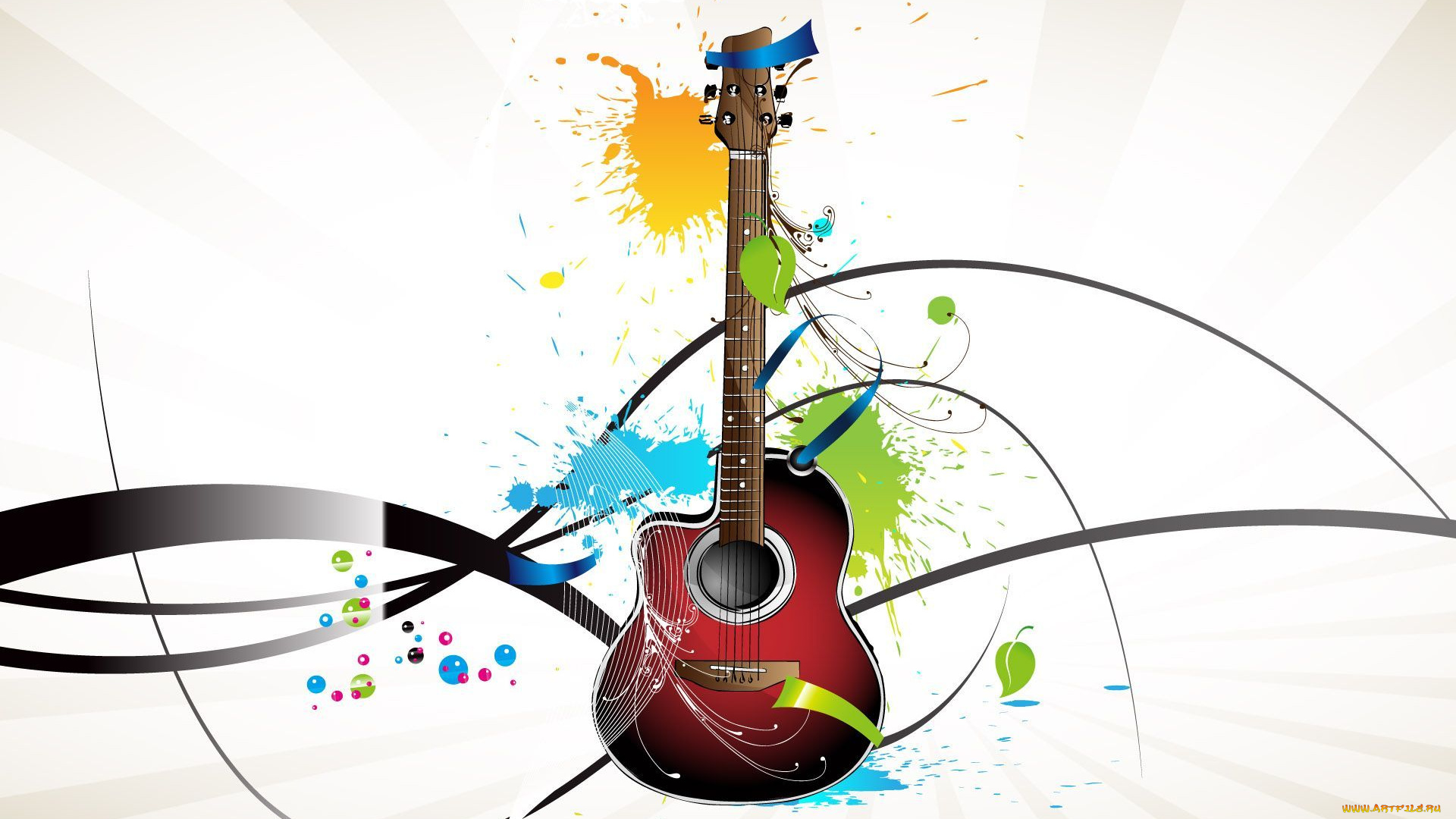 векторная, графика, другое, гитара