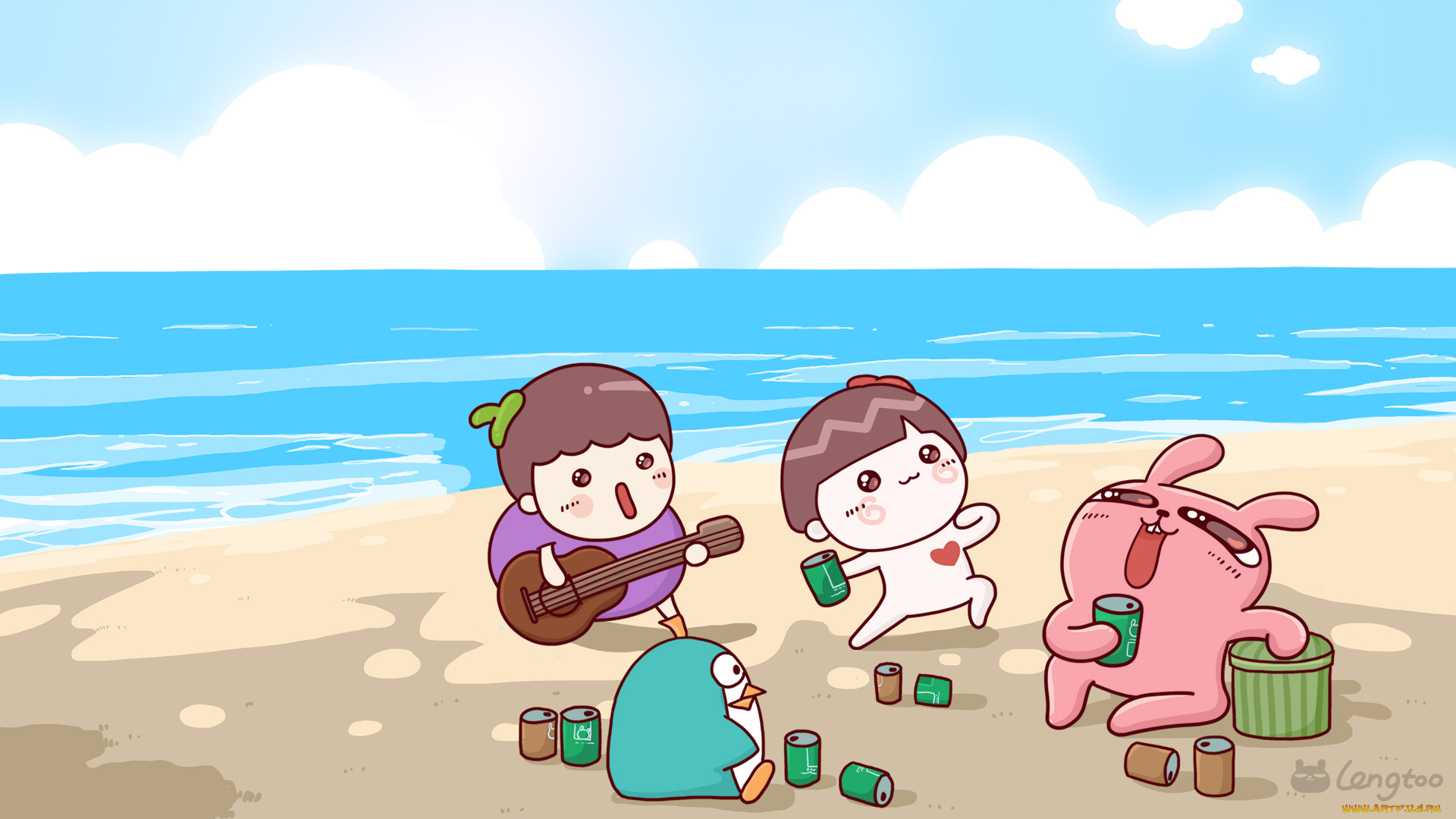 векторная, графика, мультфильмы, дети