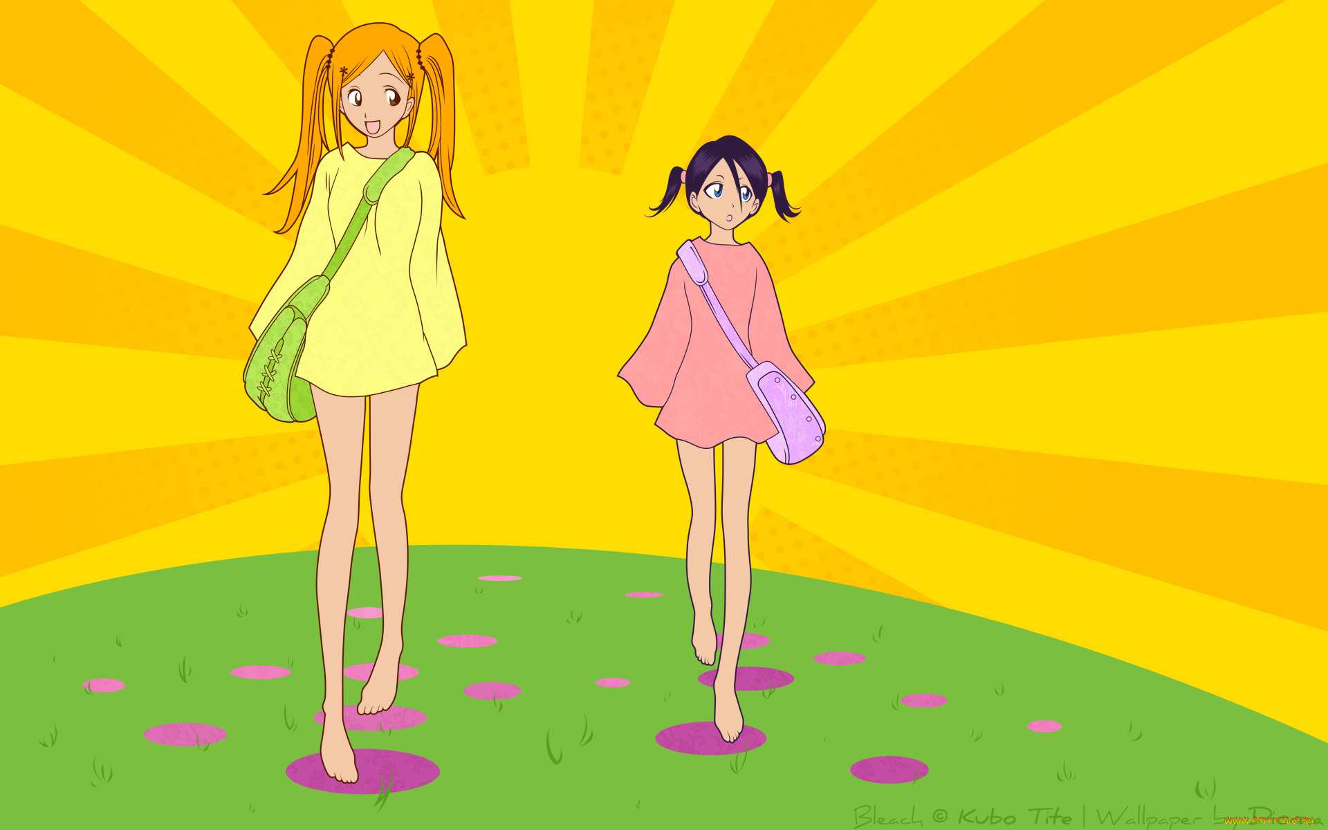 векторная, графика, дети, девочки