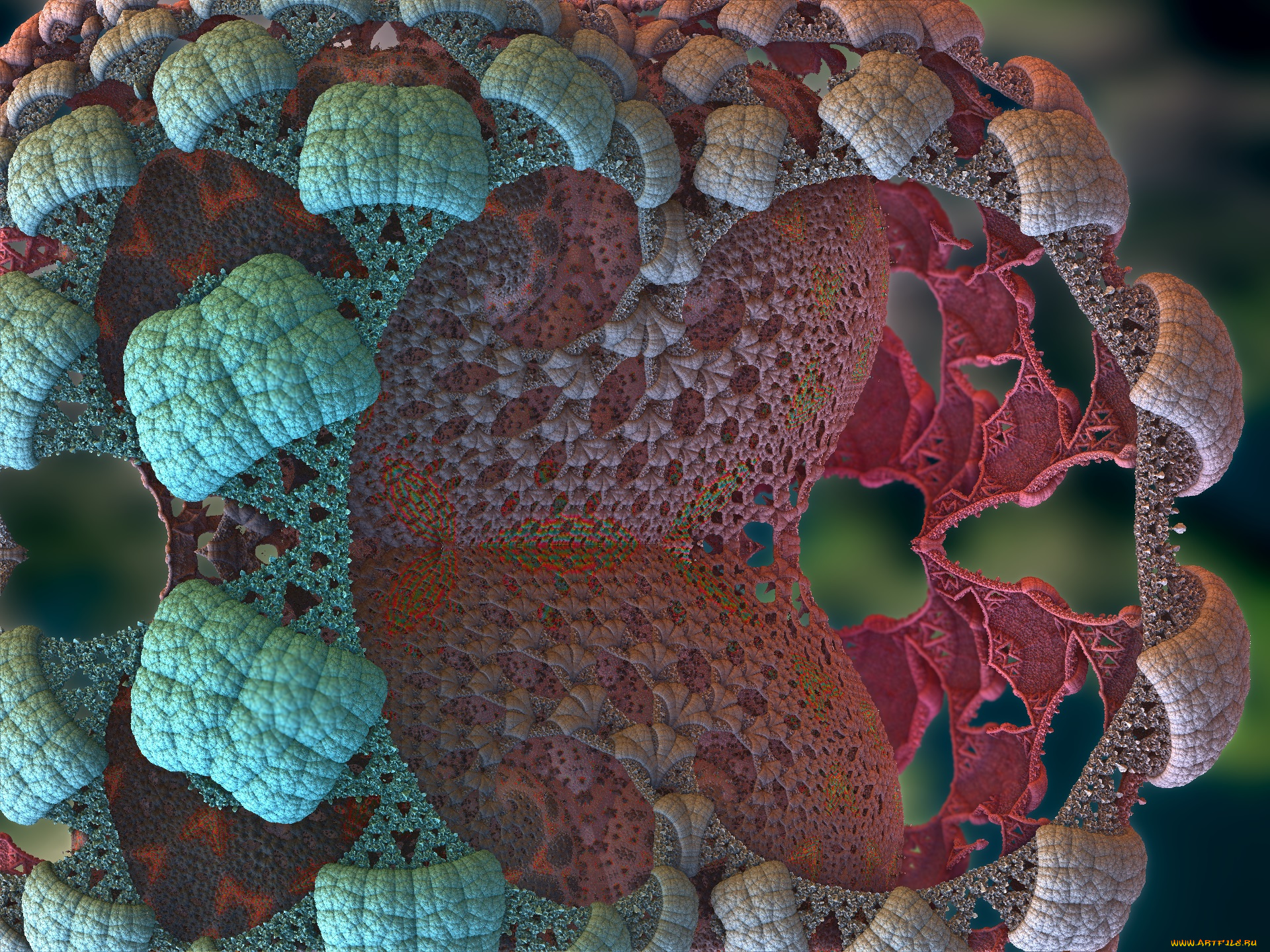 3д, графика, фракталы, , fractal, узор, фон, цвета