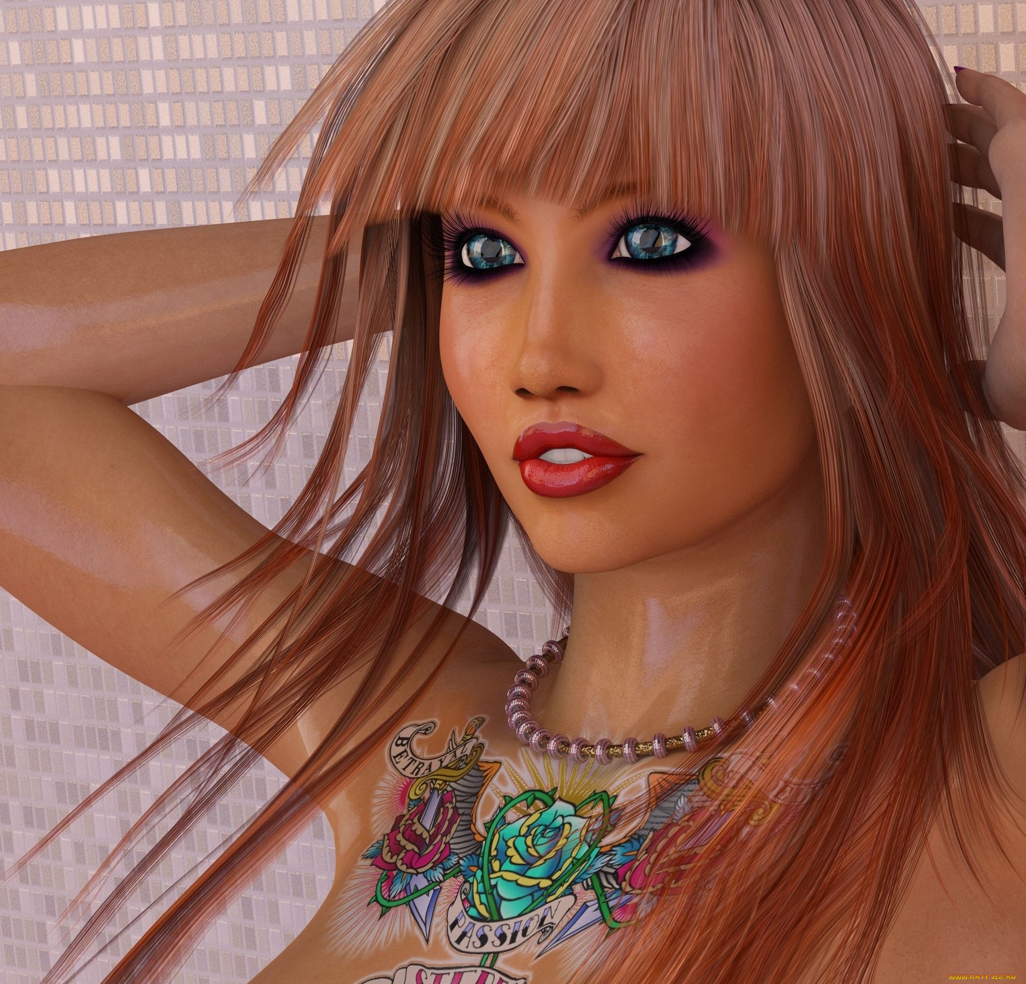 3д, графика, портрет, , portraits, девушка, взгляд