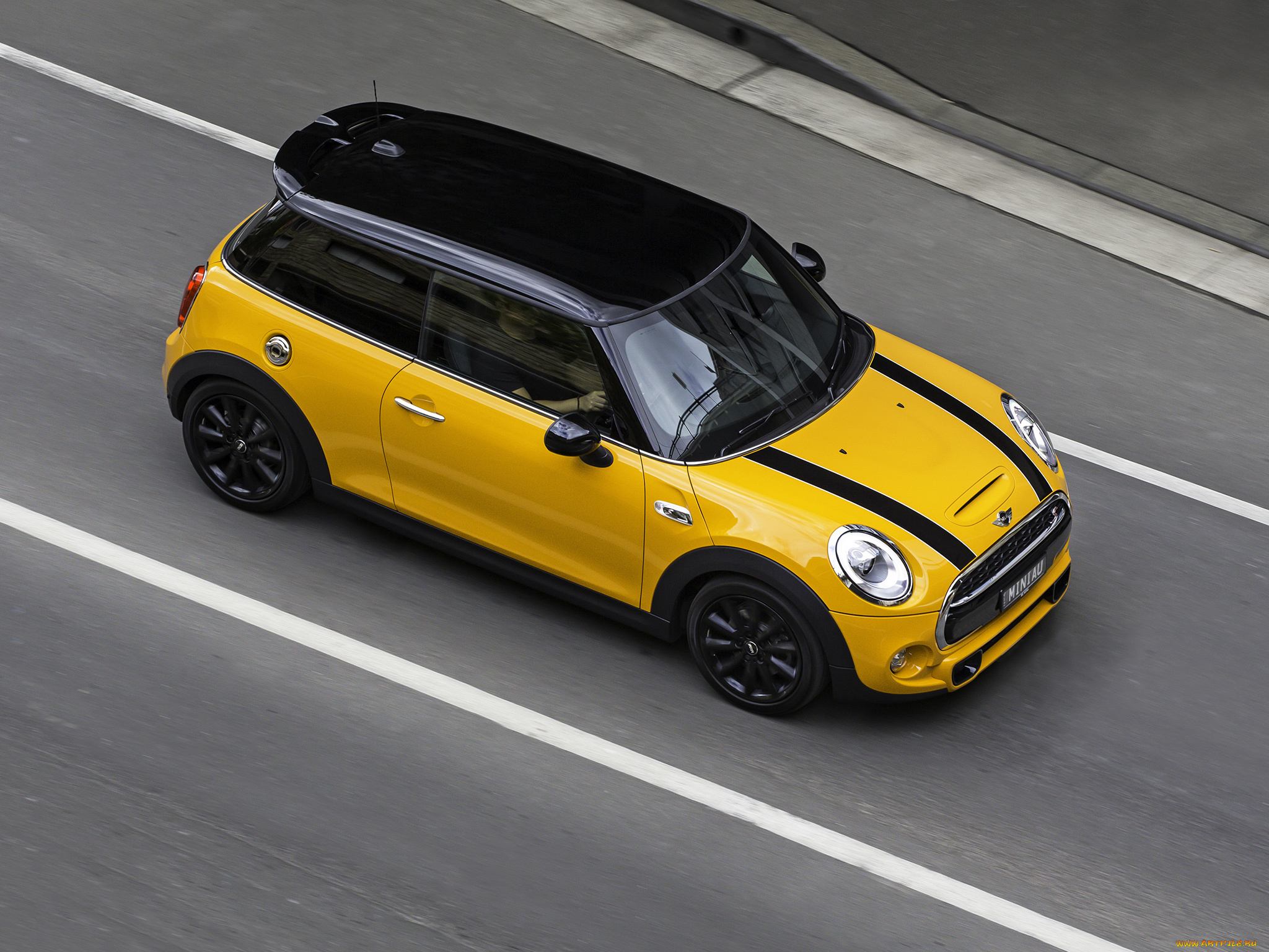 автомобили, mini, f56, au-spec, cooper, s, желтый, 2014г