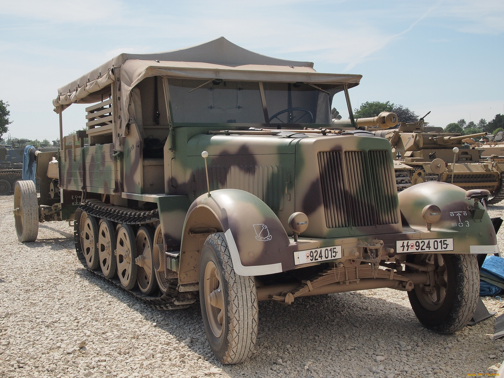 sd, kfz, , 7, &, 88mm, pak, 43, техника, военная, техника, грузовик, тяжёлый