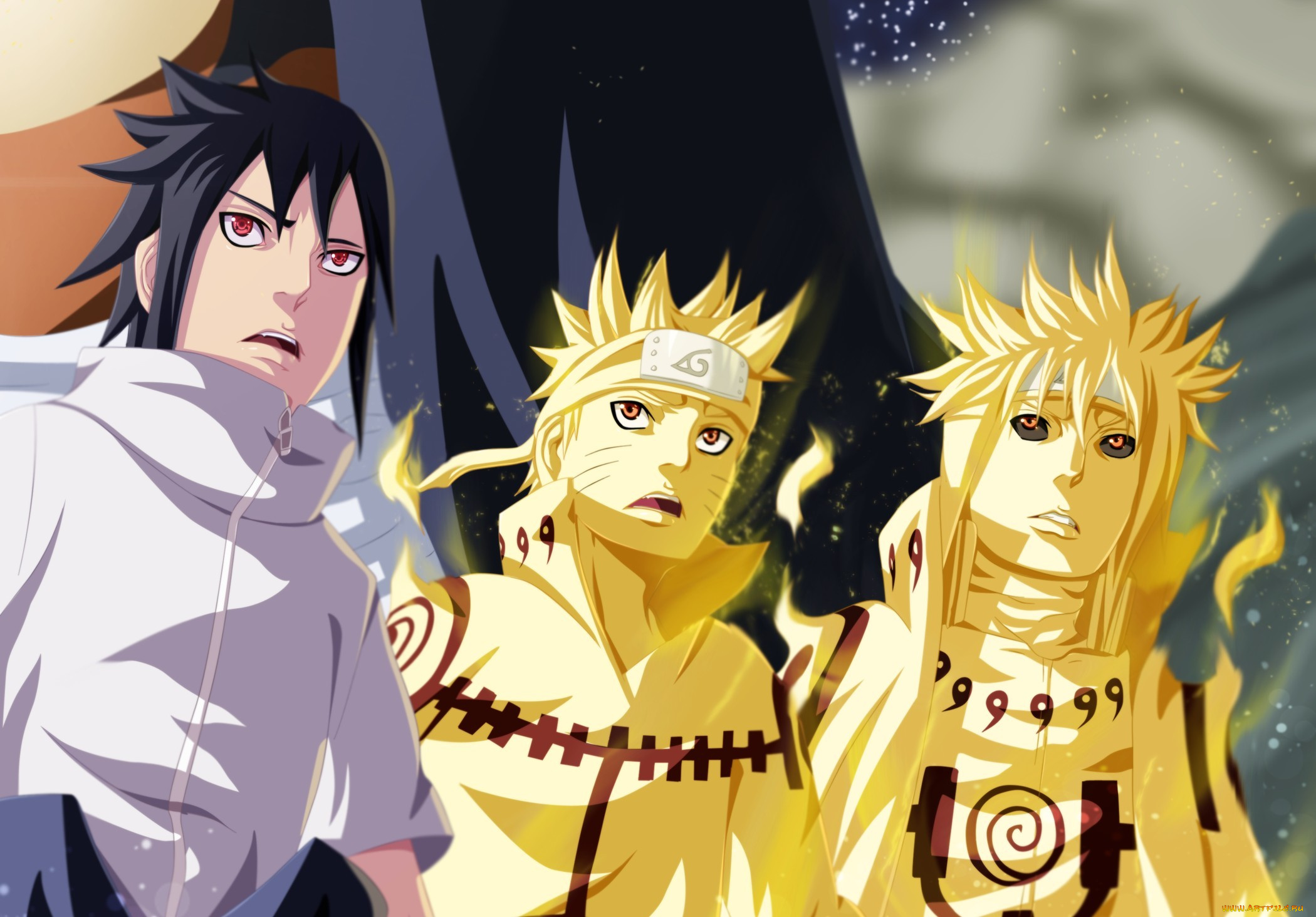аниме, naruto, namikaze, minato, shippuden, uchiha, sasuke, uzumaki, by, vitaliklol