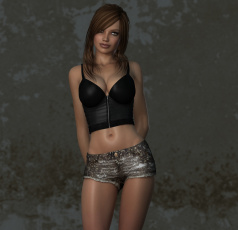 Картинка 3д+графика люди+ people взгляд девушка