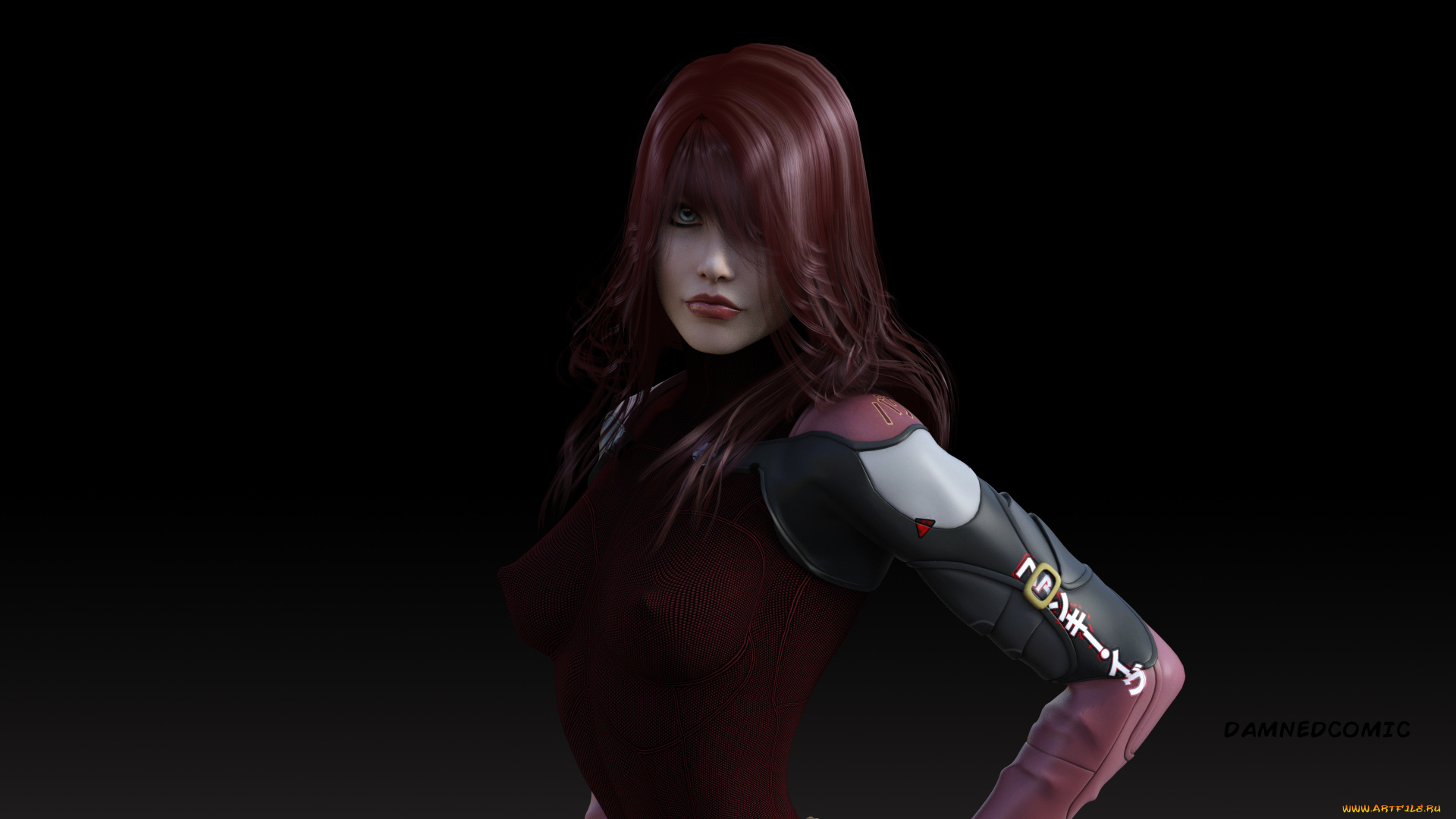 3д, графика, люди, , people, девушка, взгляд, фон