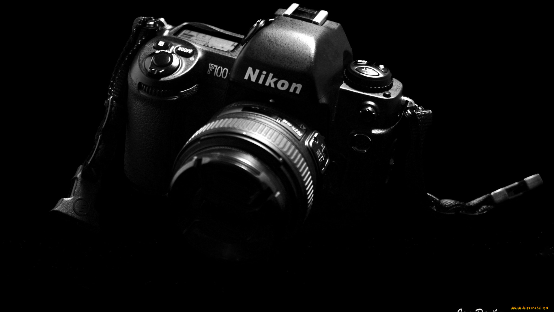 бренды, nikon, фотоаппарат, никон, чёрный, фон