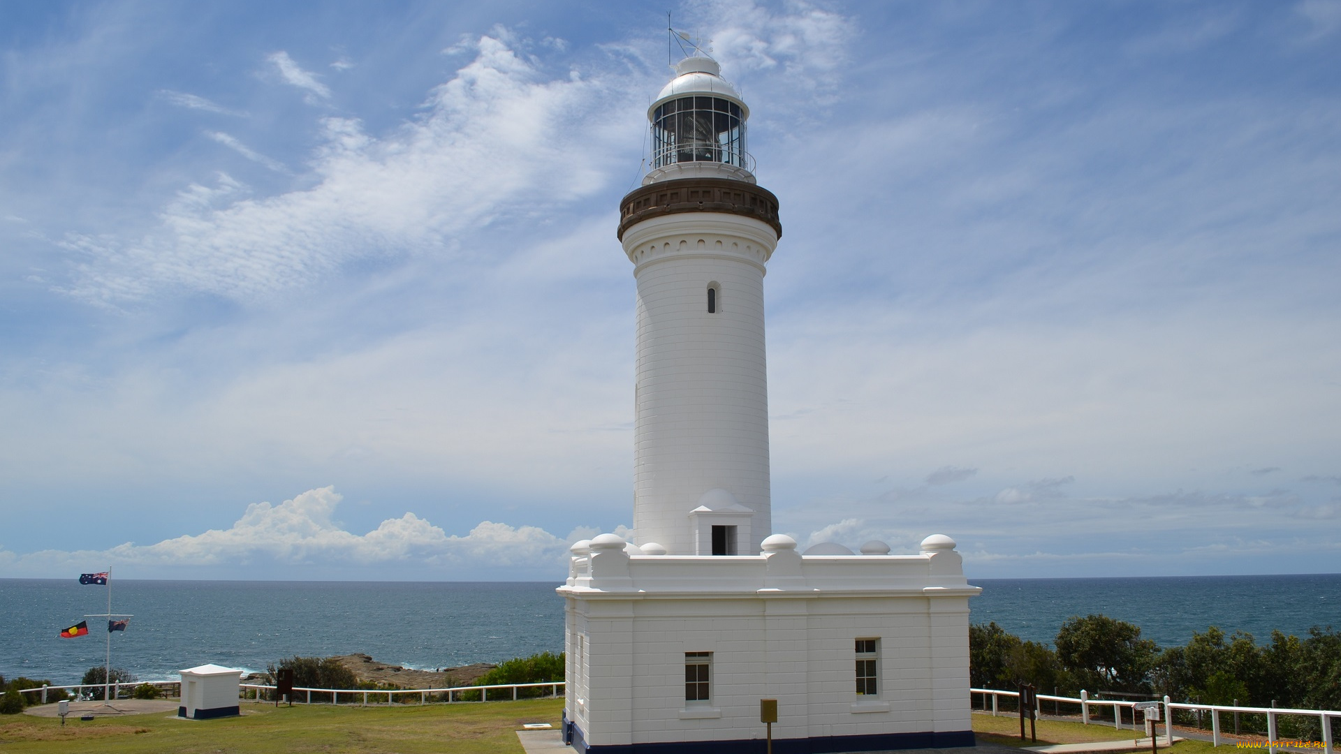 природа, маяки, облака, башня