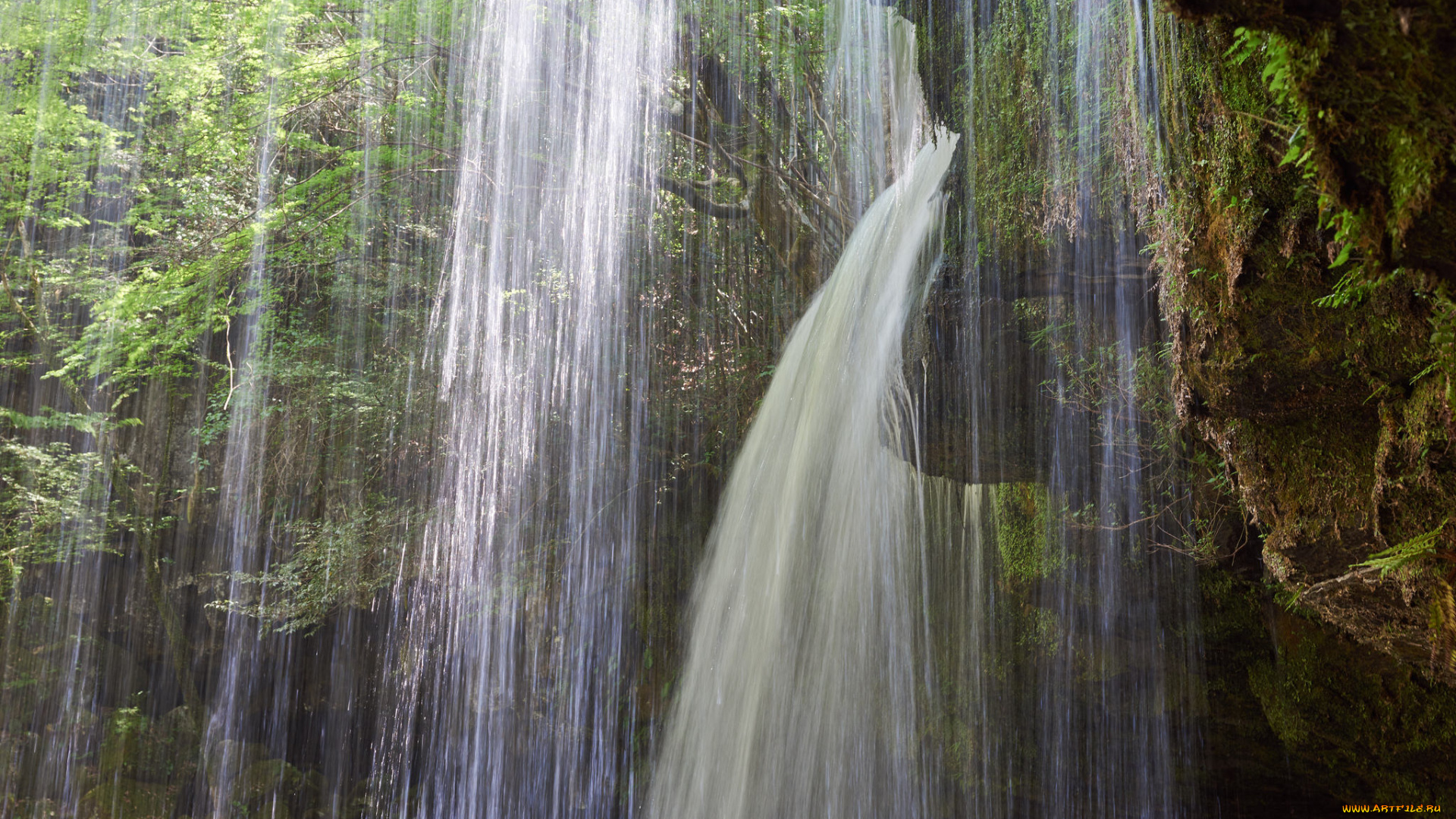 природа, водопады, водопад, струи, вода