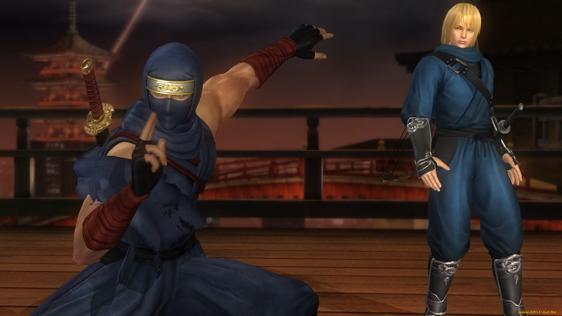 видео, игры, dead, or, alive, 5, ниндзя, фон, взгляд, девушка