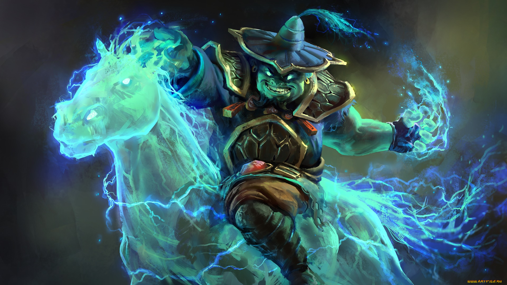 видео, игры, dota, 2, всадник, лошадь, призрак