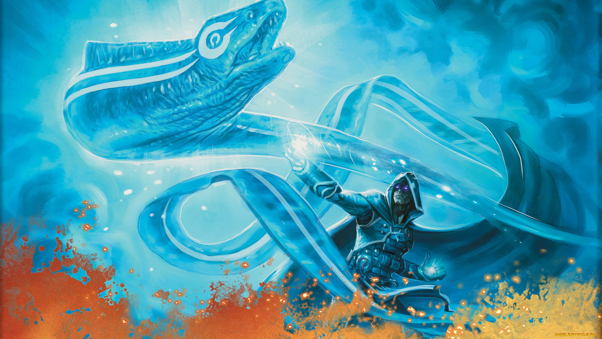 видео, игры, magic, , the, gathering, -, duels, of, the, planeswalkers, свечение, магия, jaces, mindseeker, the, gathering, greg, staples, мурена, монстр, сражение, мужчина, воин