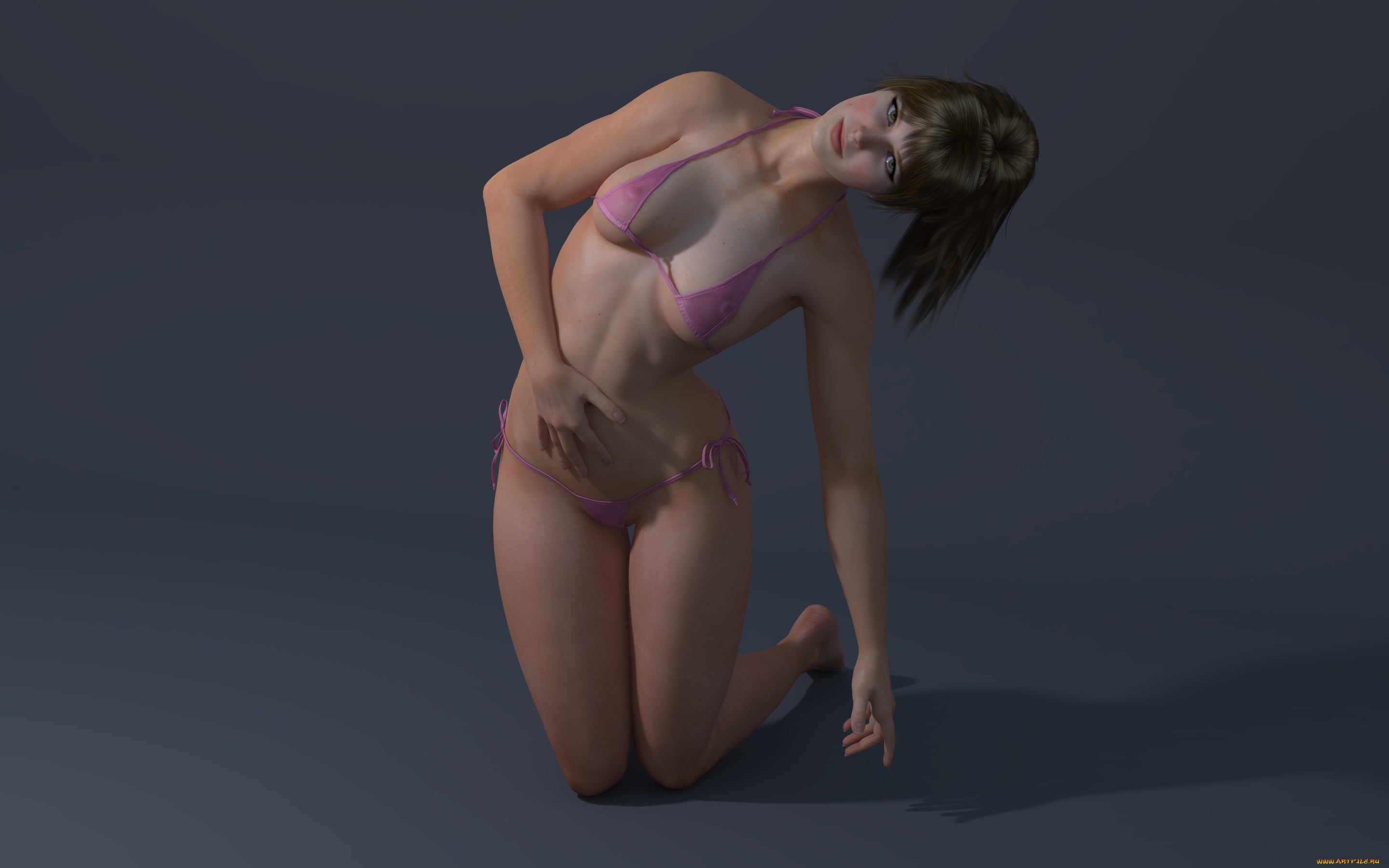 3д, графика, люди, , people, девушка, взгляд, фон