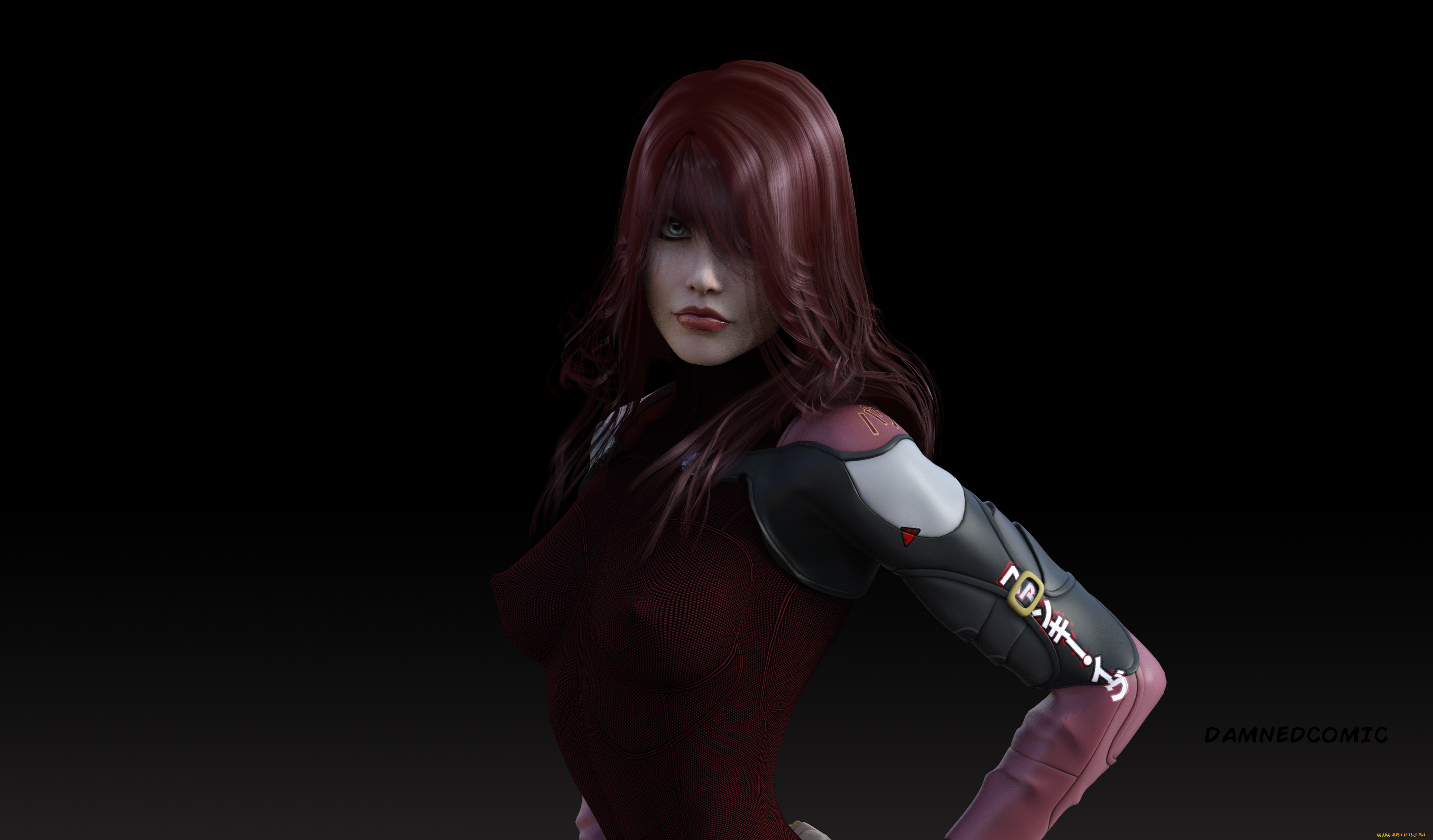 3д, графика, люди, , people, девушка, взгляд, фон