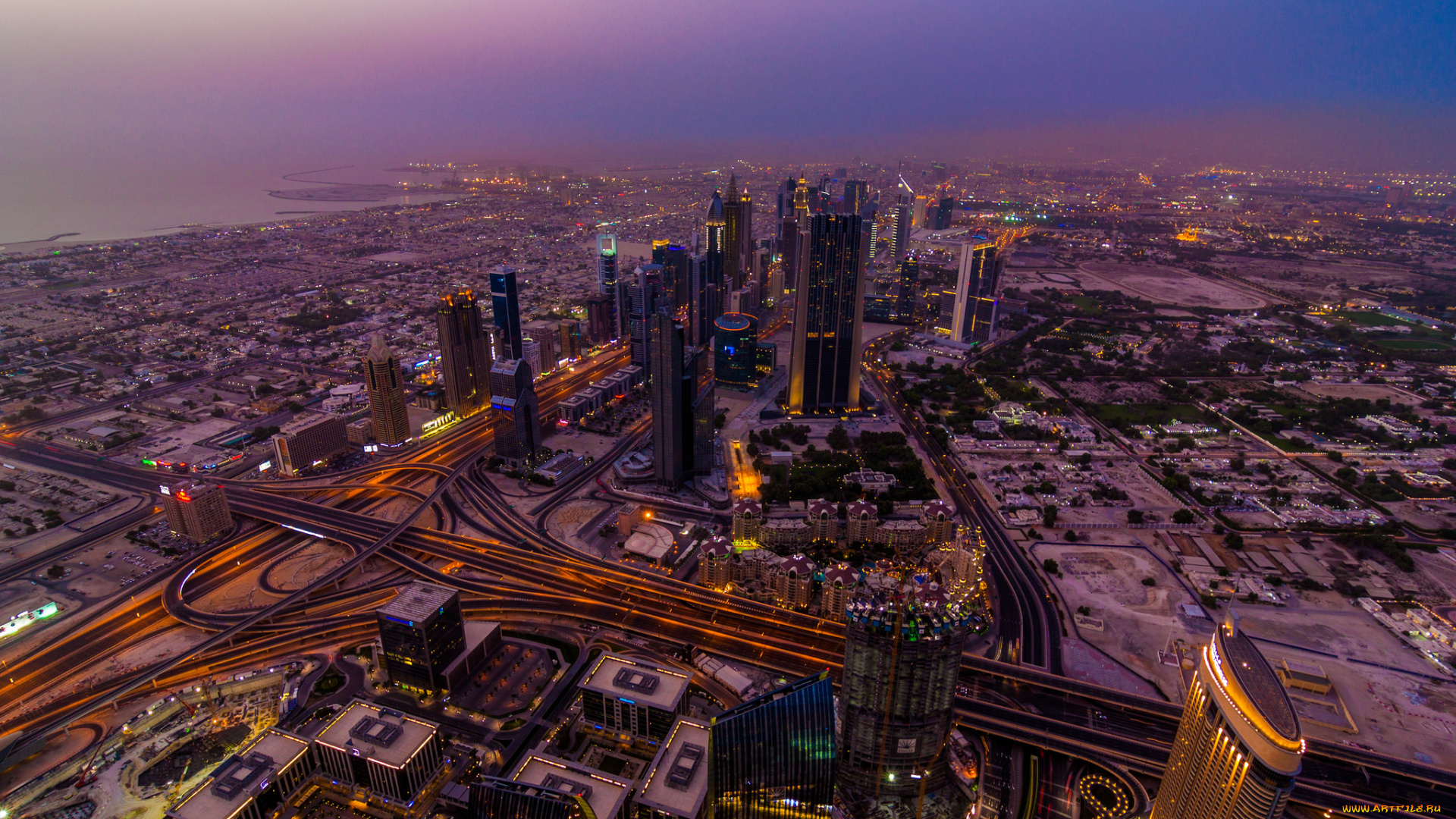 dubai, города, дубай, , оаэ, панорама