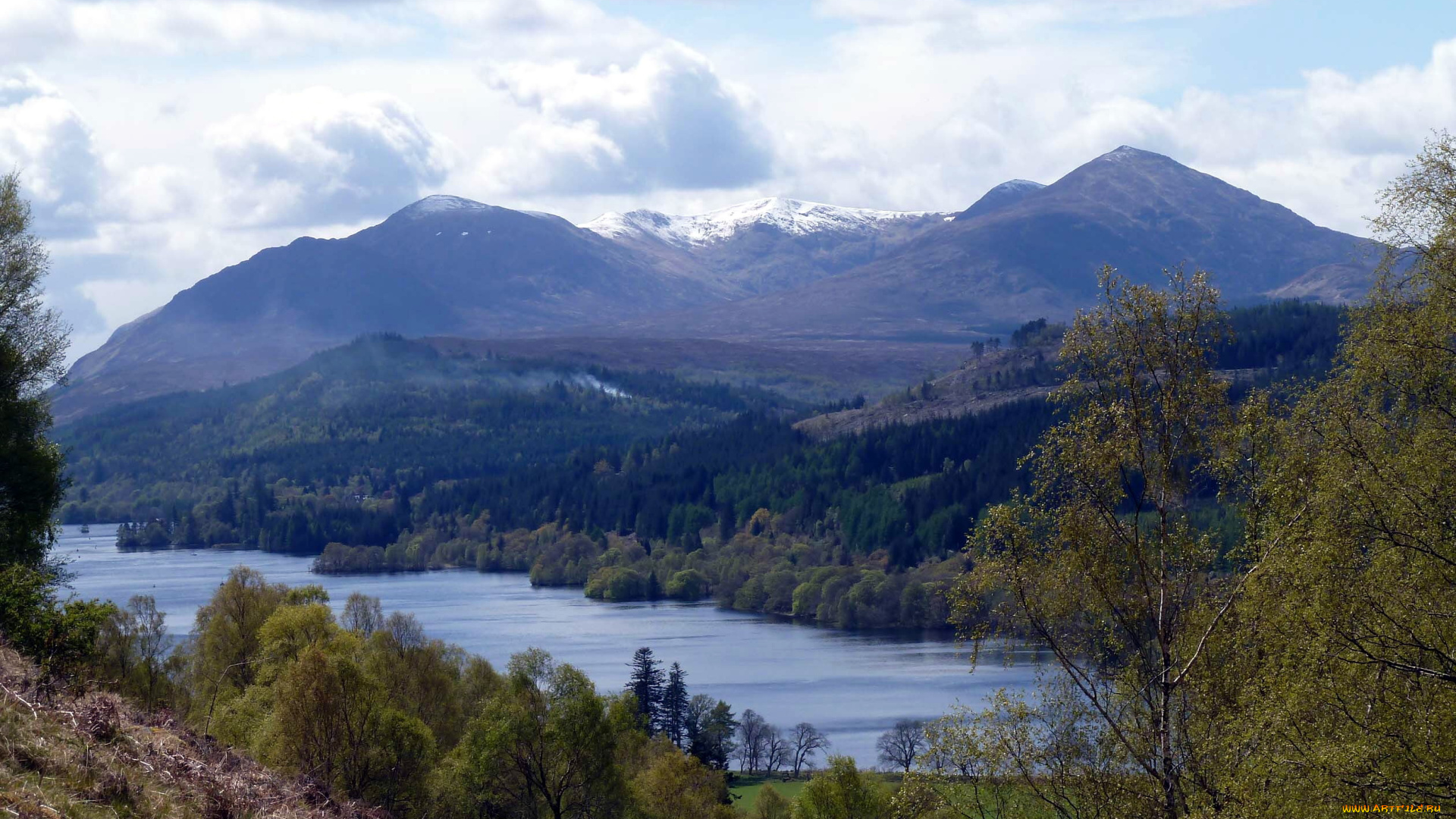 природа, реки, озера, вода, деревья, горы