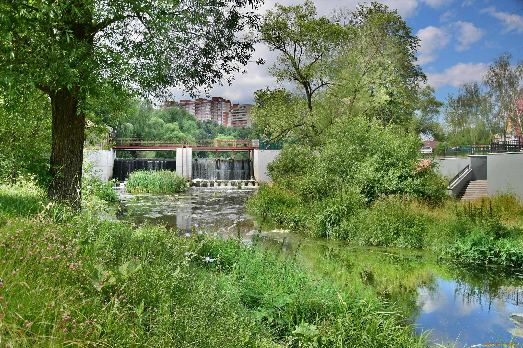 природа, реки, озера, плотина, река