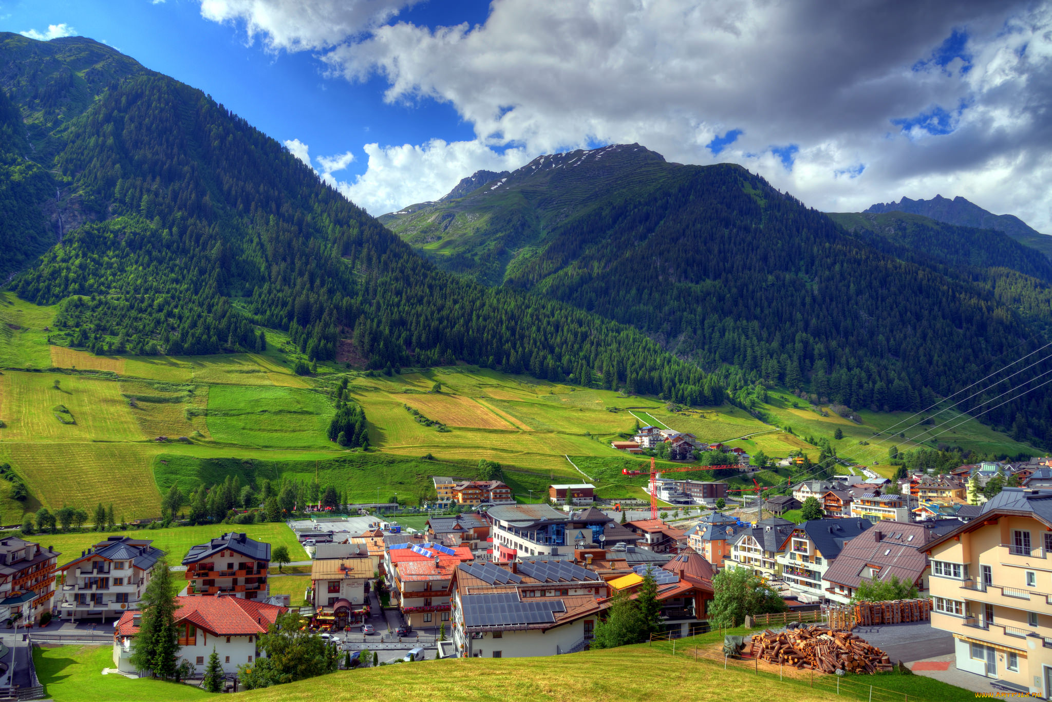 города, -, пейзажи, горы