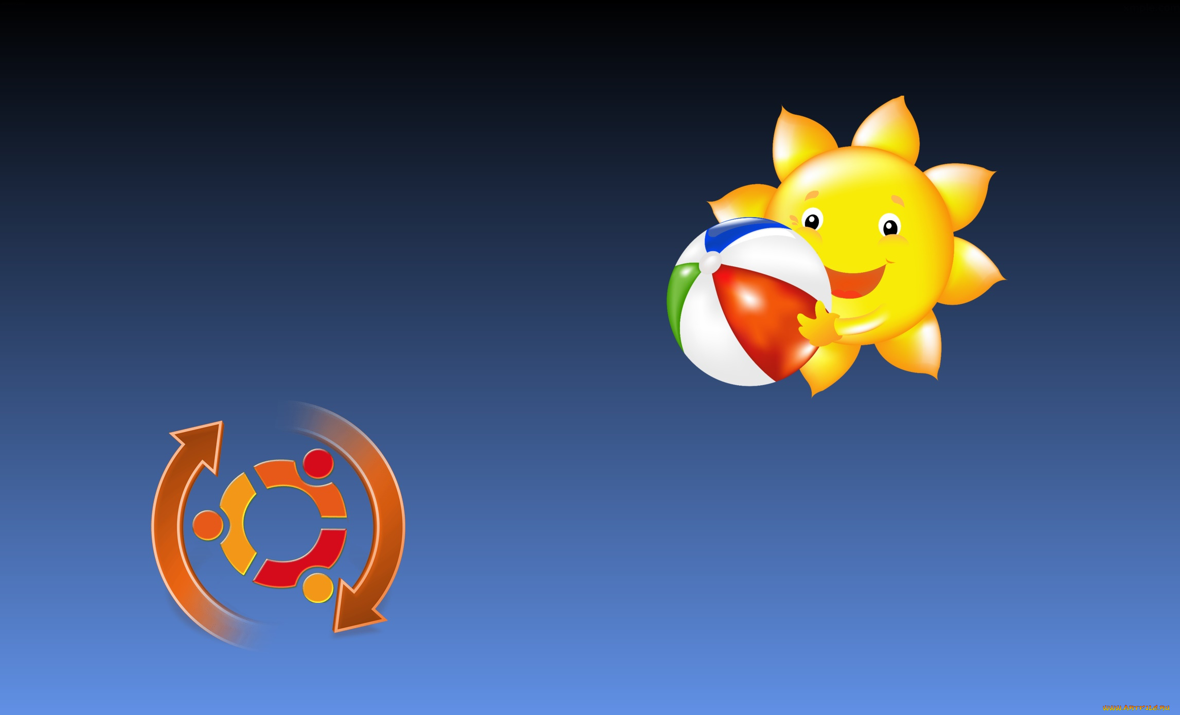 компьютеры, ubuntu, linux, фон, логотип, синфоний