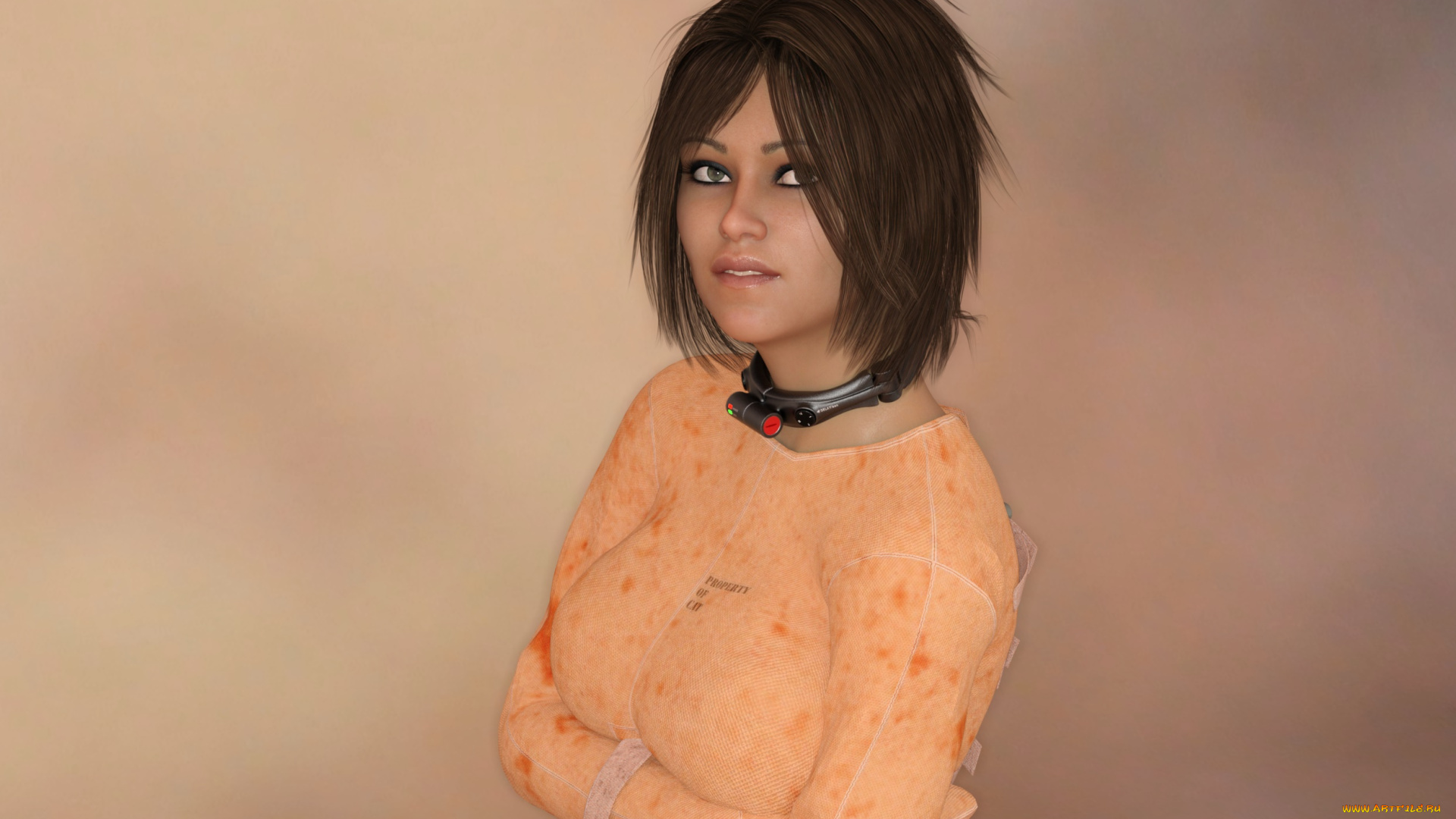 3д, графика, фантазия, , fantasy, фон, взгляд, девушка