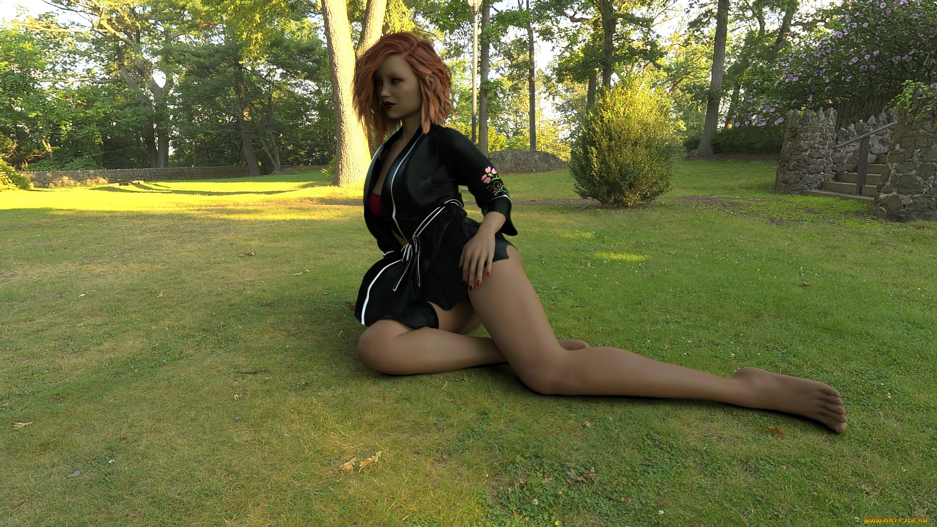 3д, графика, люди, , people, девушка, взгляд, фон