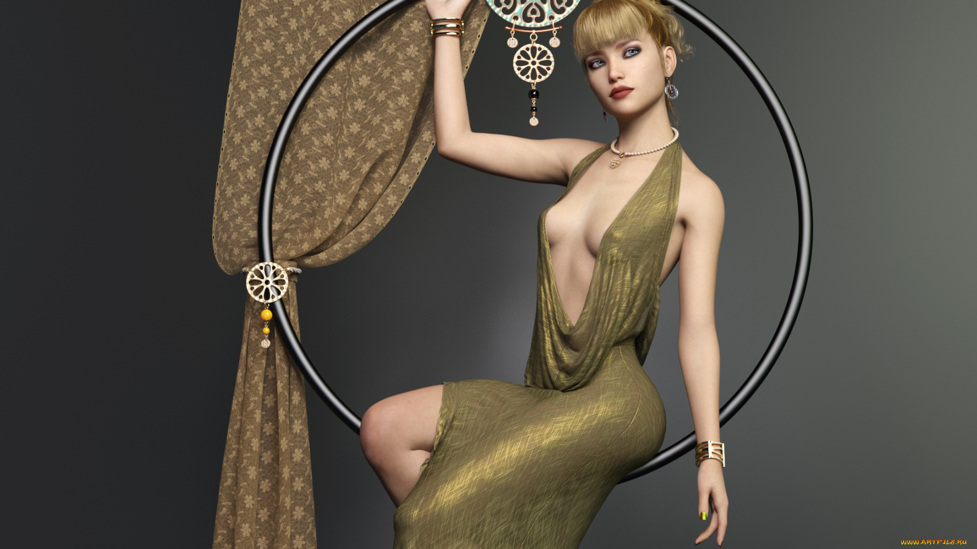 3д, графика, люди, , people, девушка, взгляд, фон