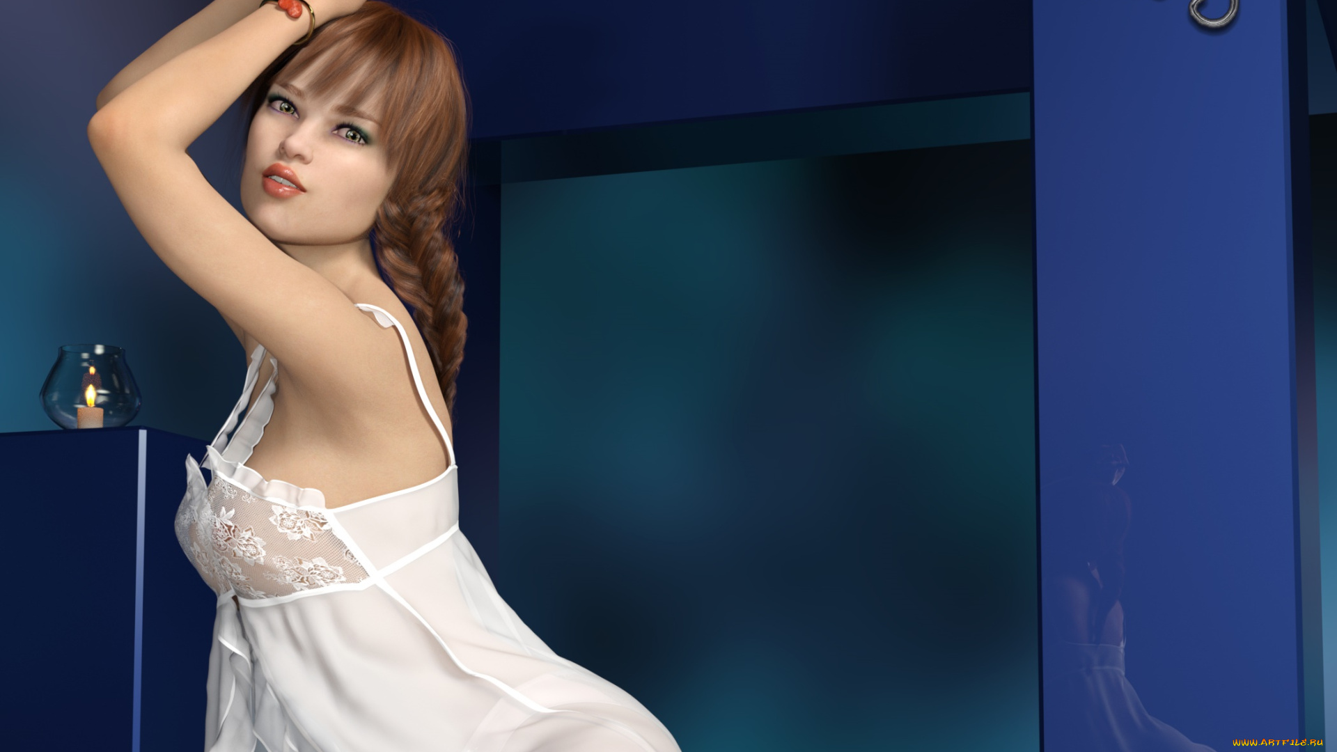 3д, графика, люди, , people, девушка, взгляд, фон