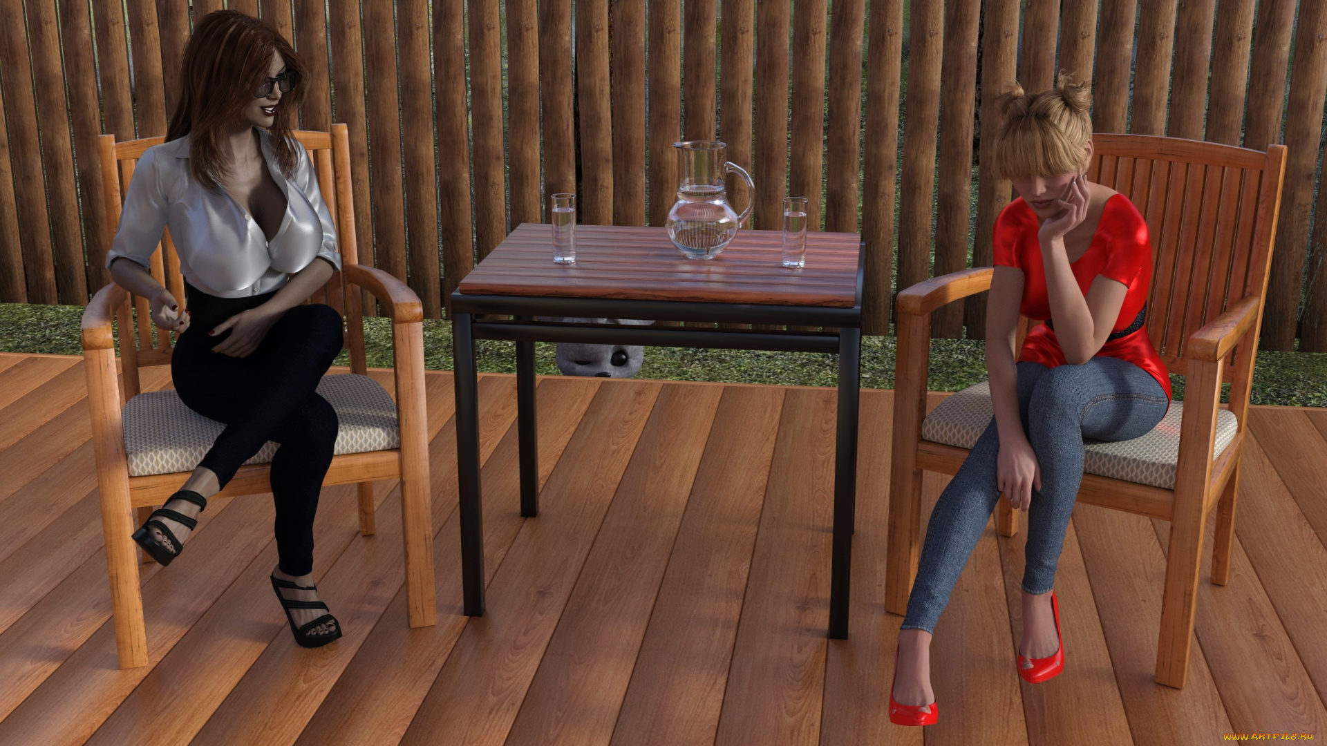 3д, графика, люди, , people, фон, взгляд, девушки