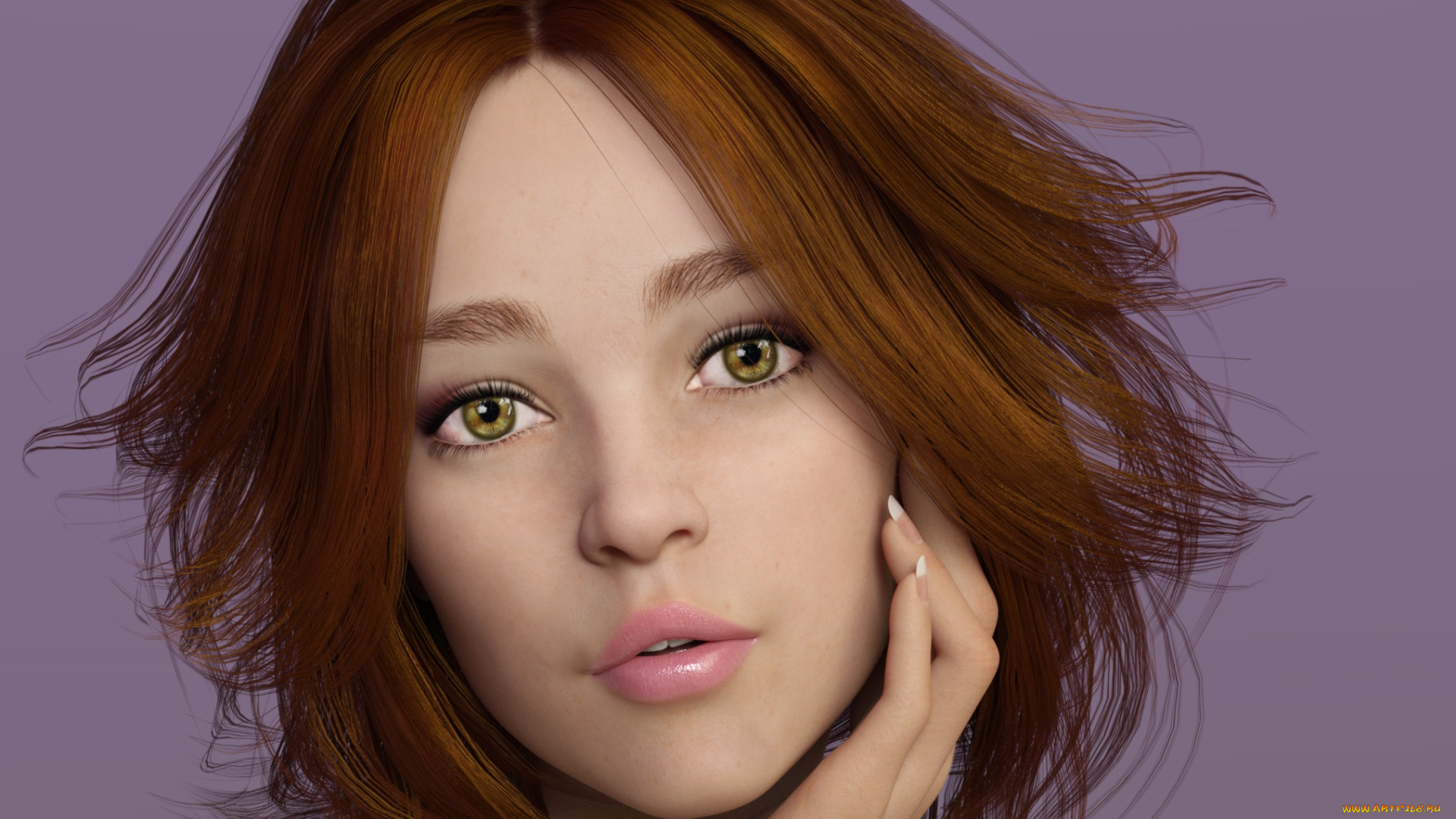 3д, графика, портрет, , portraits, девушка, фон, взгляд