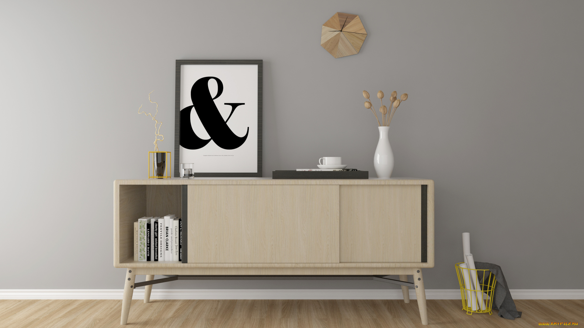 3д, графика, реализм, , realism, комната, стол, книги