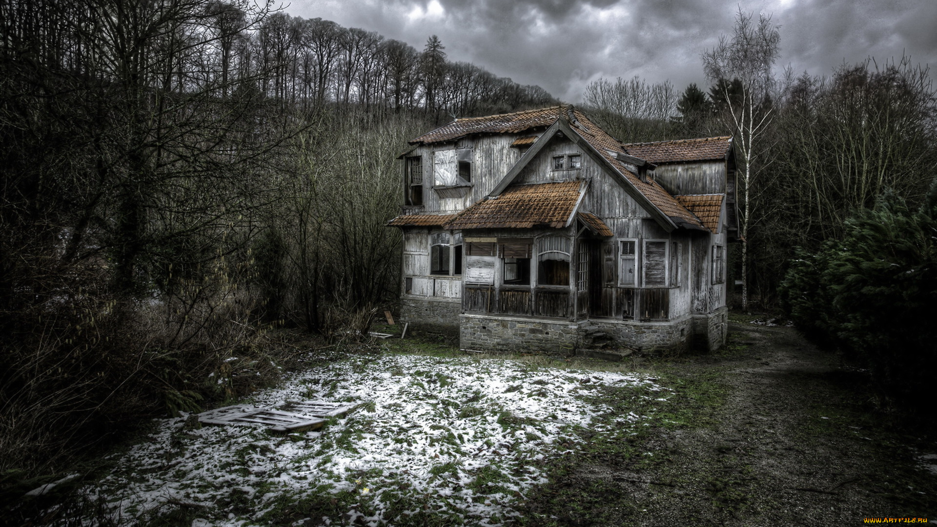 города, -, здания, , дома, весна, снег, дом