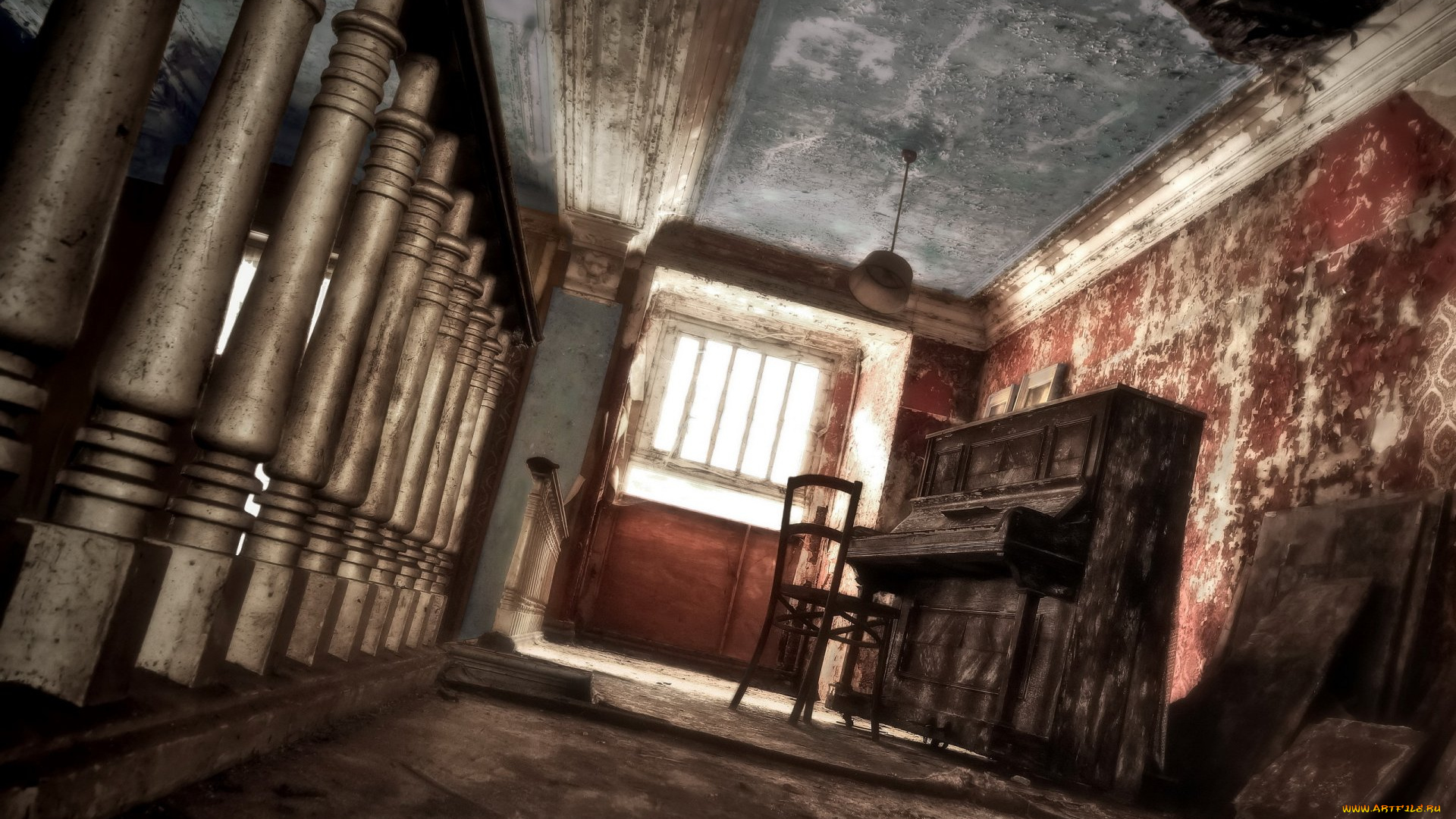 музыка, -музыкальные, инструменты, пианино, стул, помещение