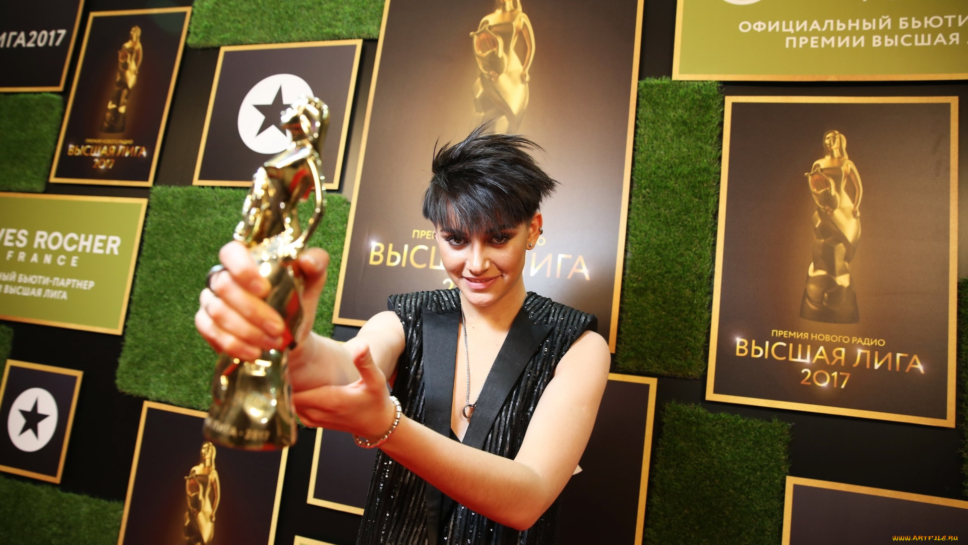 музыка, -временный, статуэтка, певица, девушка, приз, взгляд