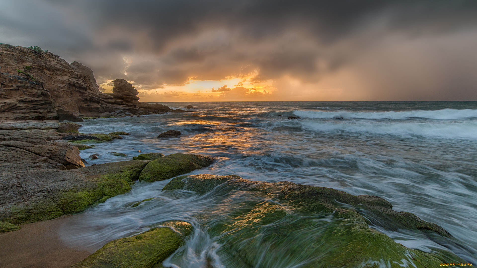 природа, побережье, простор