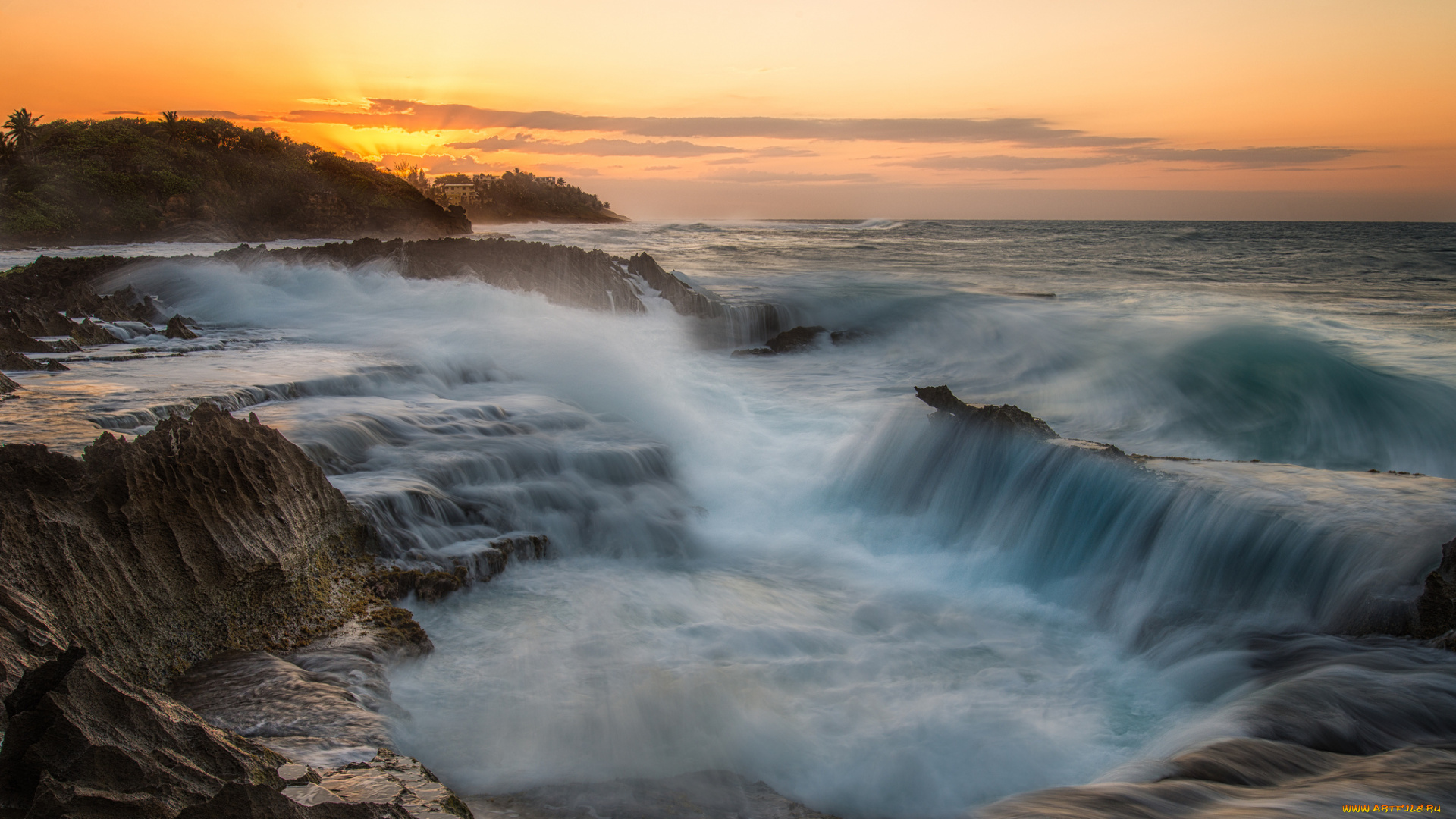 природа, побережье, простор