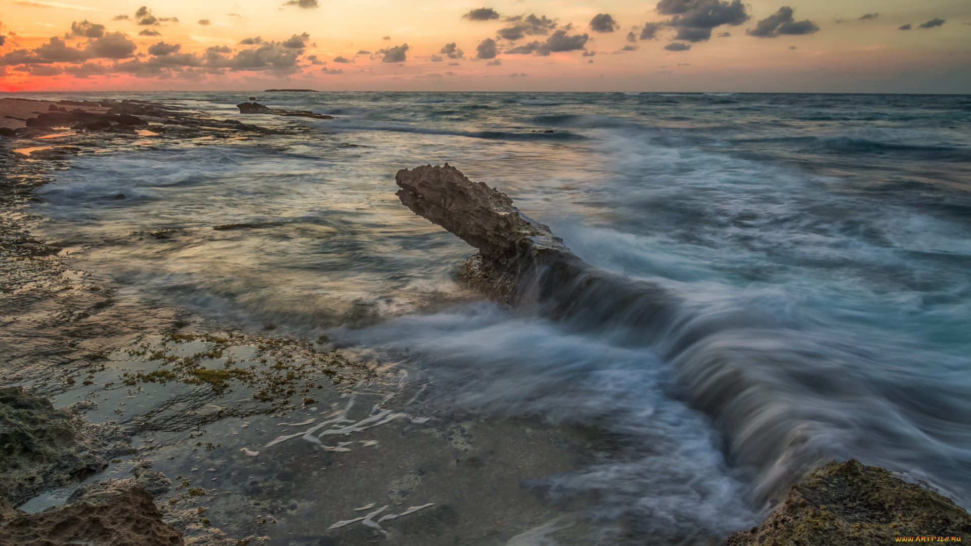 природа, побережье, простор