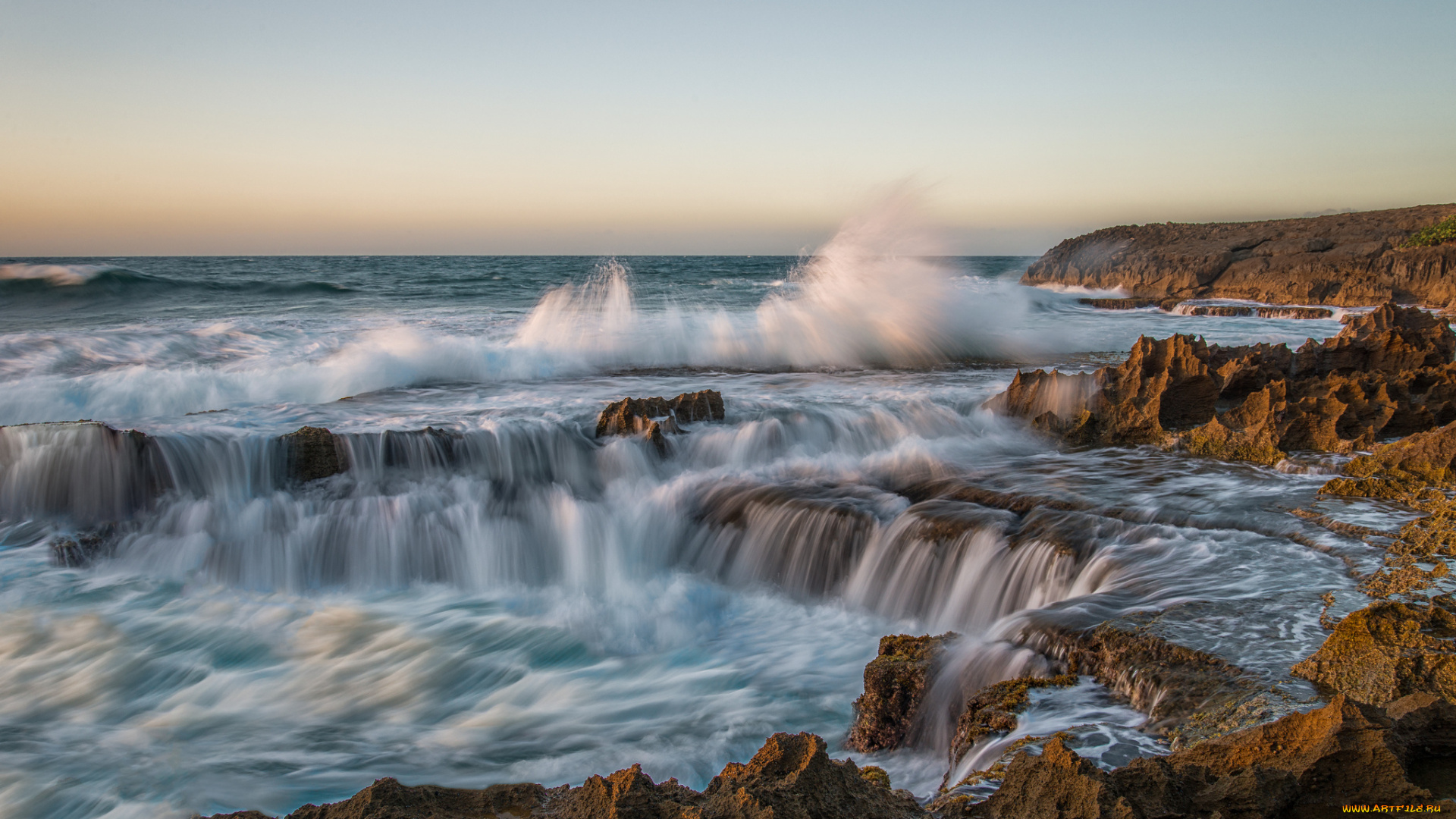 природа, побережье, простор