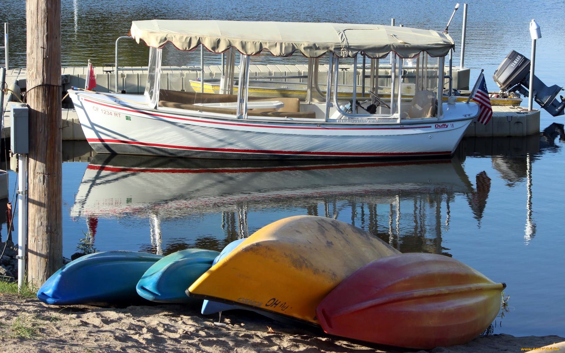 корабли, разные, вместе, лодки, катер