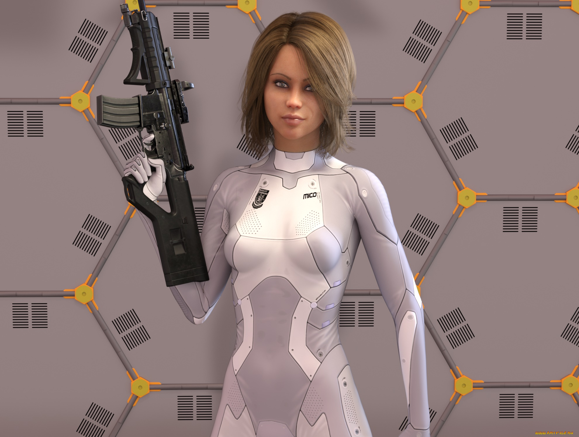 3д, графика, фантазия, , fantasy, фон, взгляд, девушка