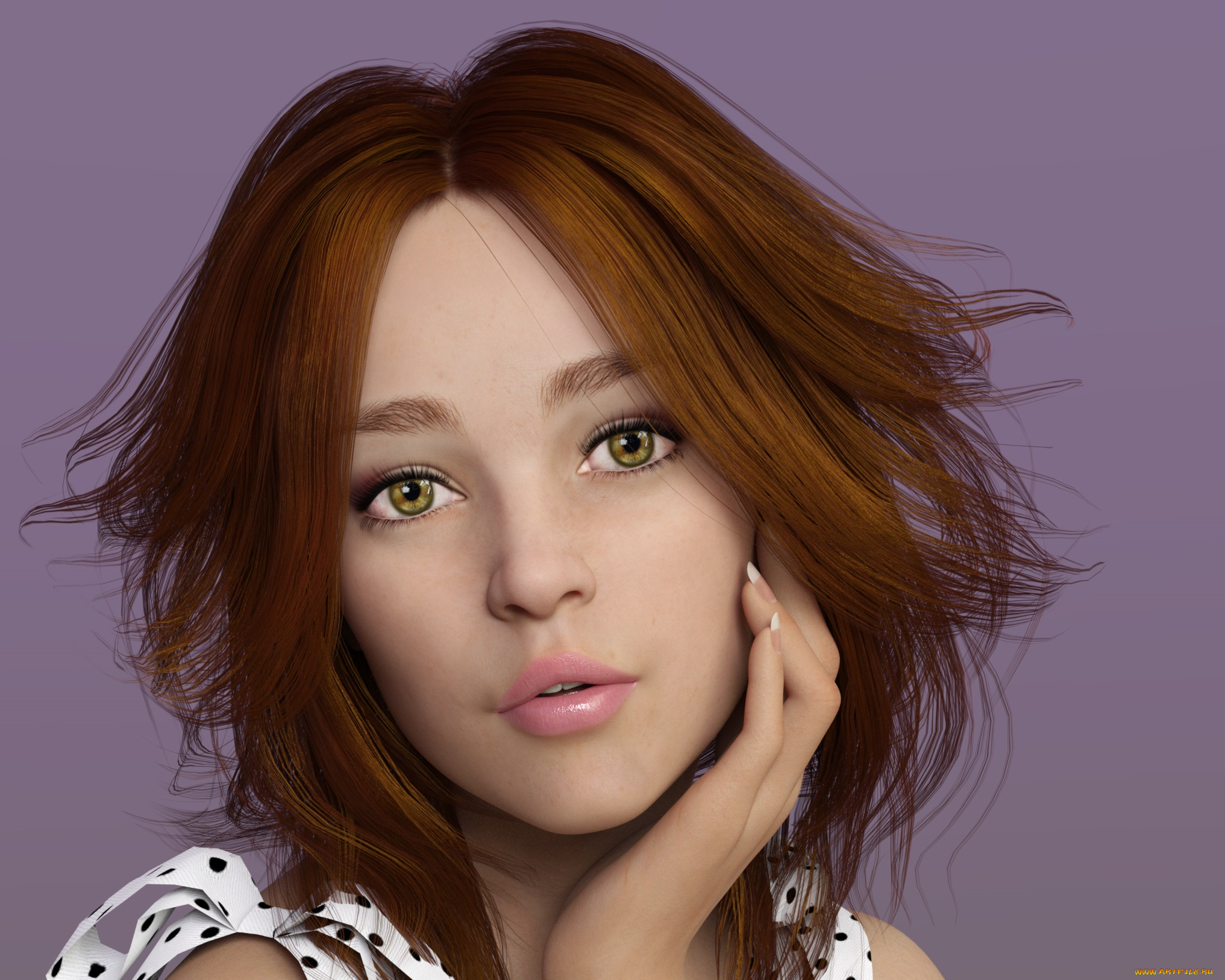 3д, графика, портрет, , portraits, девушка, фон, взгляд