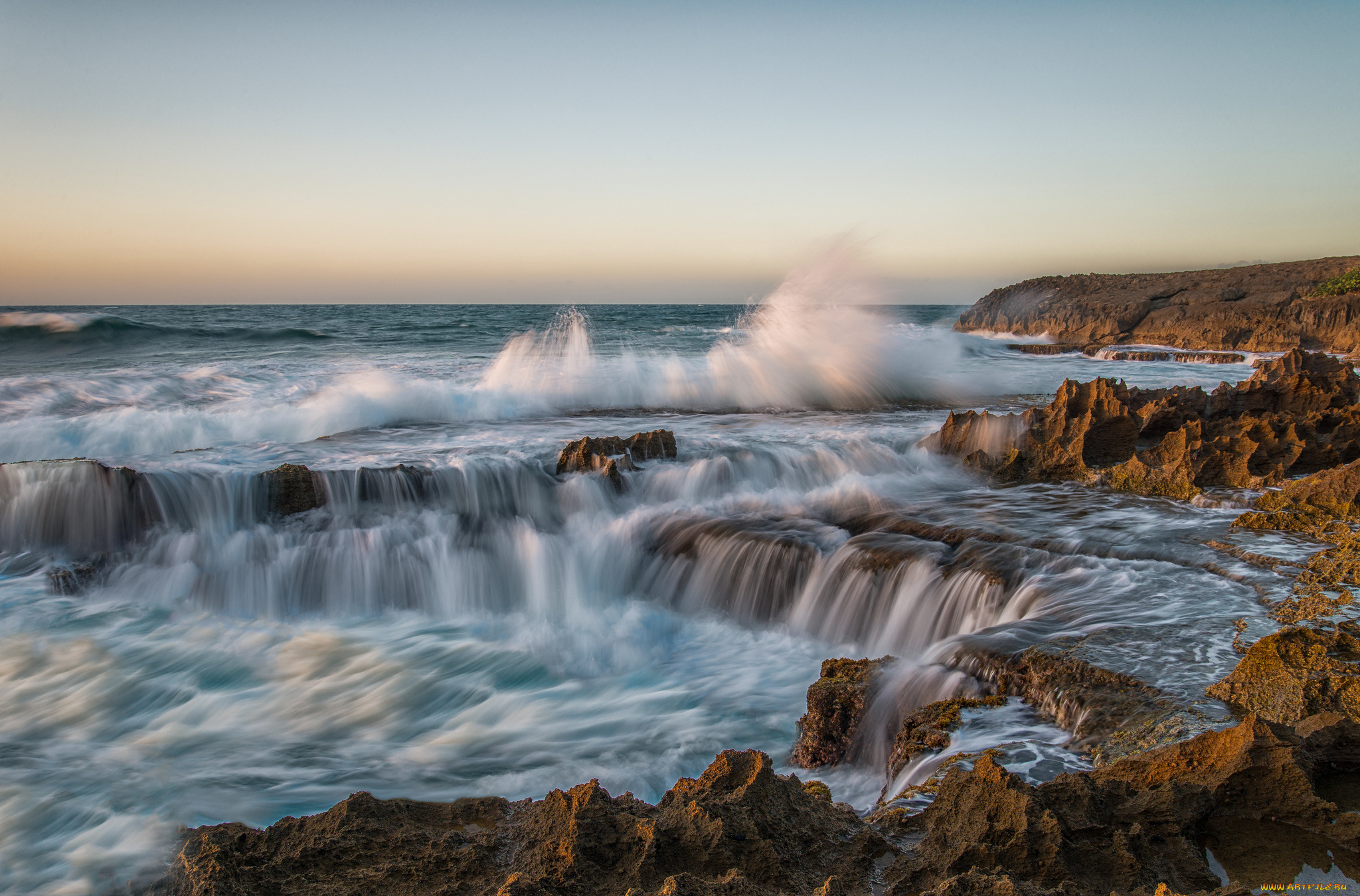 природа, побережье, простор