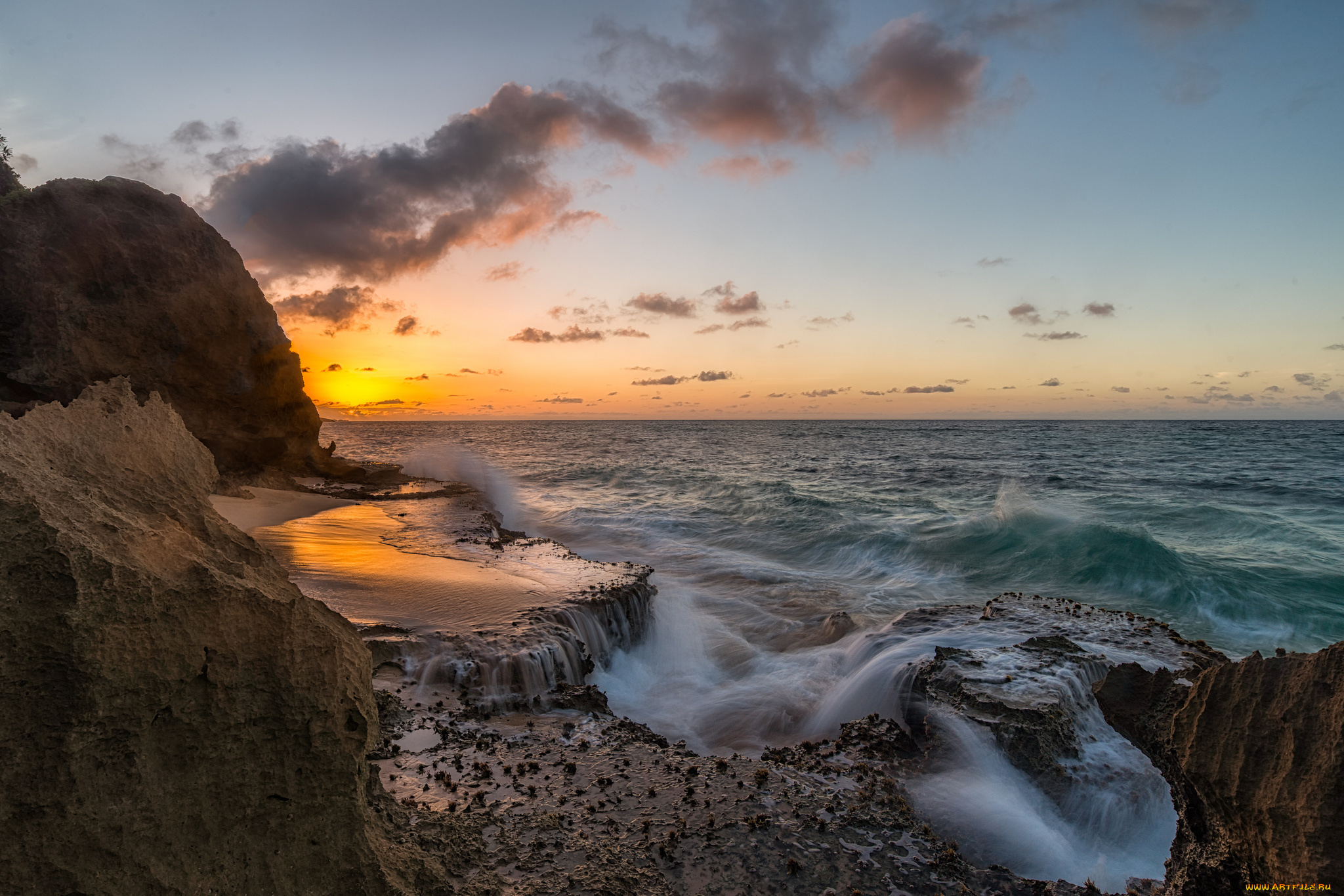 природа, побережье, простор