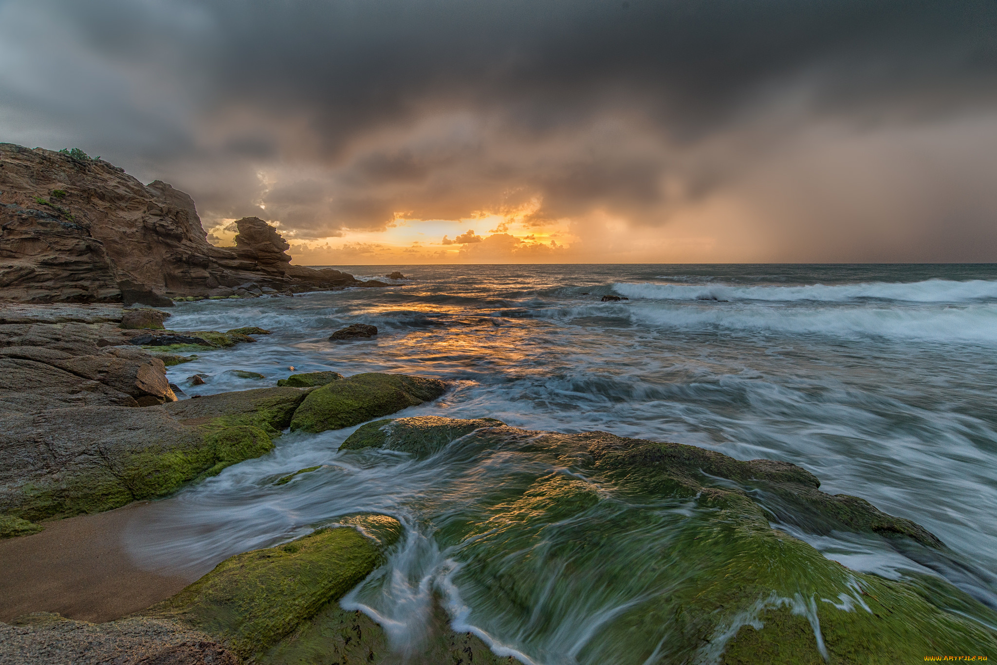 природа, побережье, простор