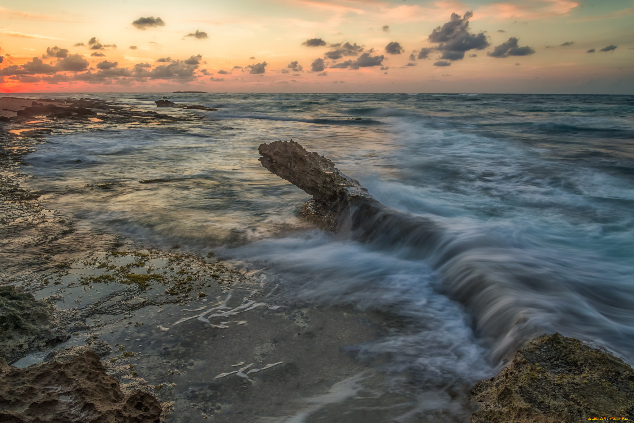 природа, побережье, простор