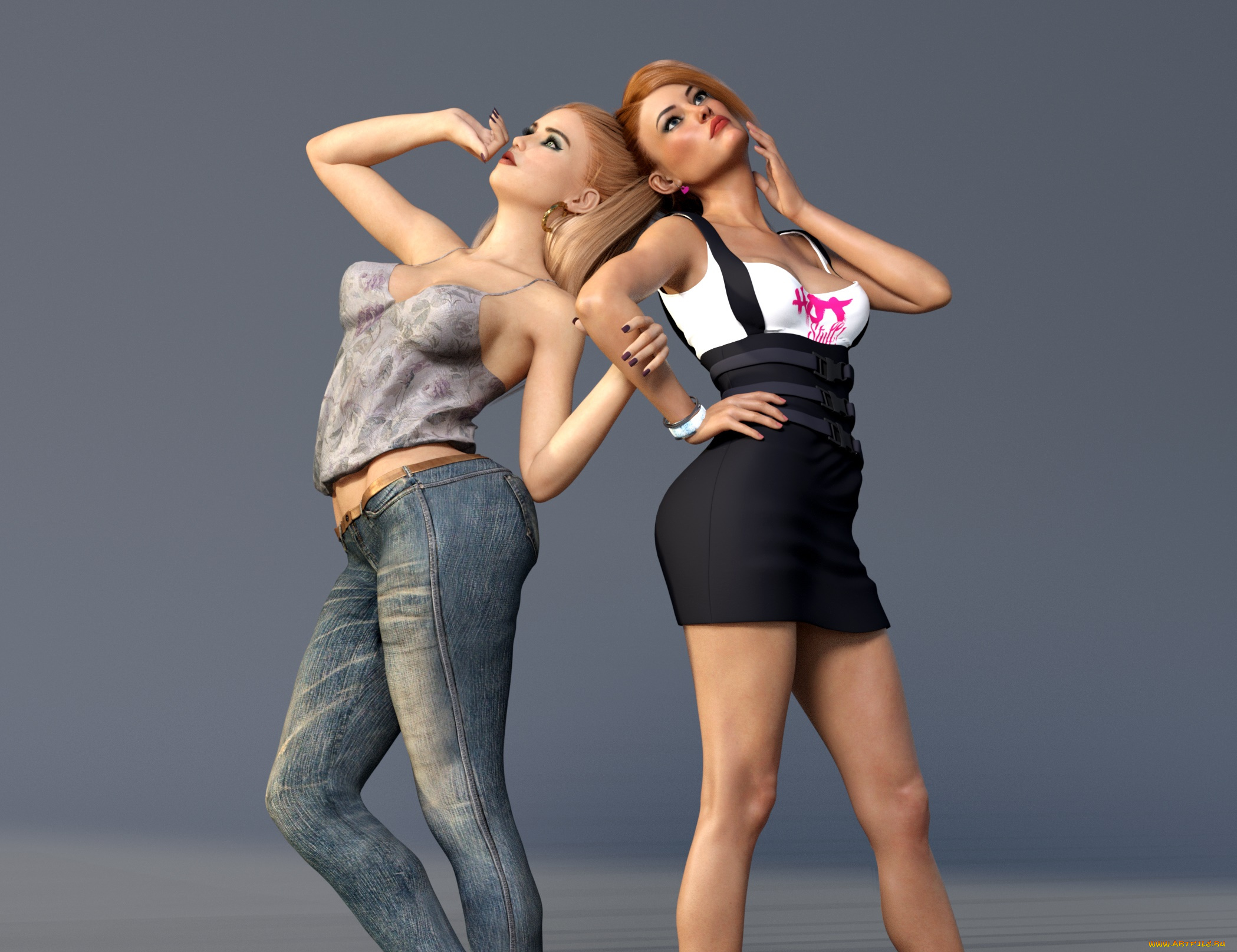 3д, графика, люди, , people, фон, взгляд, девушки