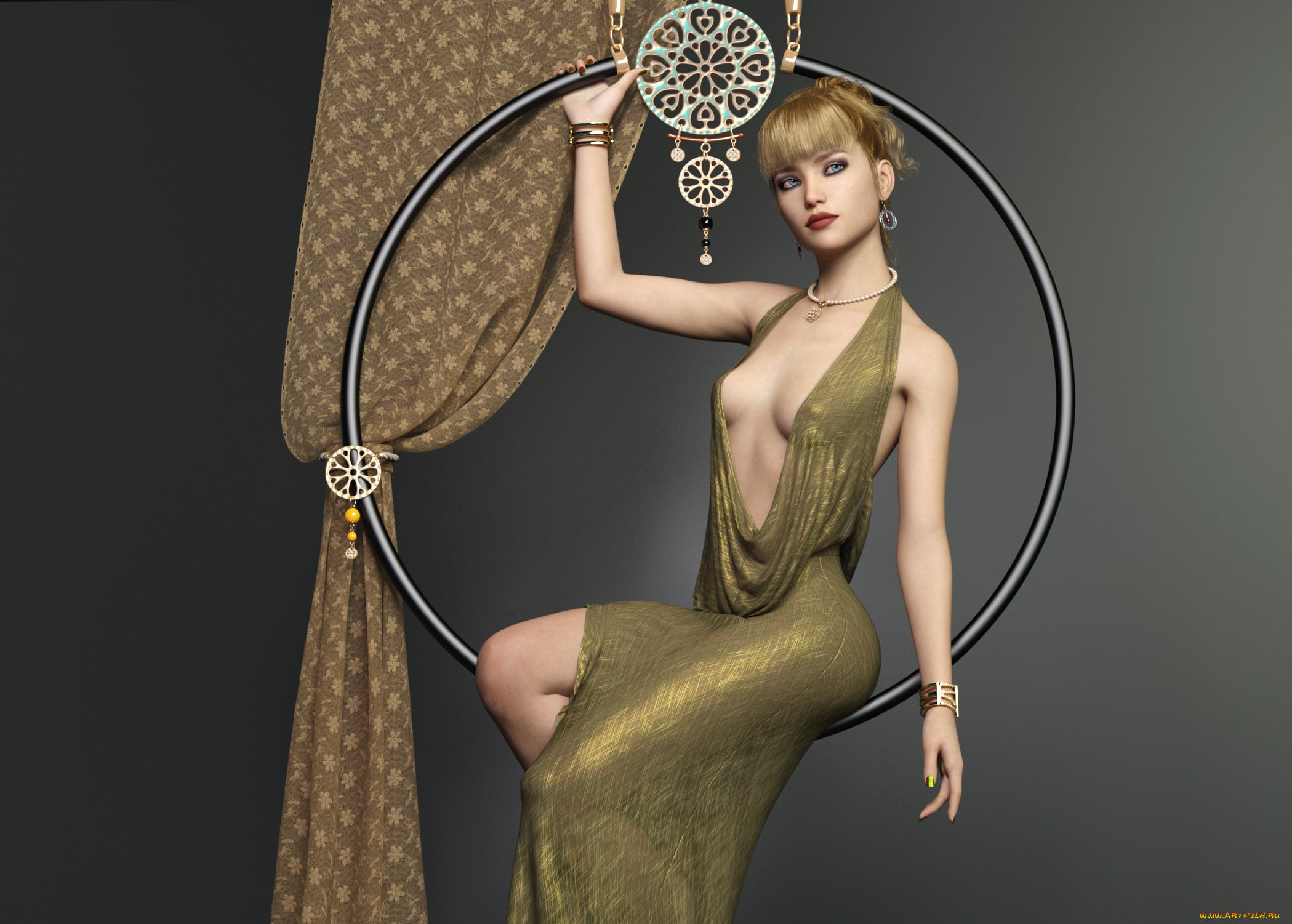 3д, графика, люди, , people, девушка, взгляд, фон