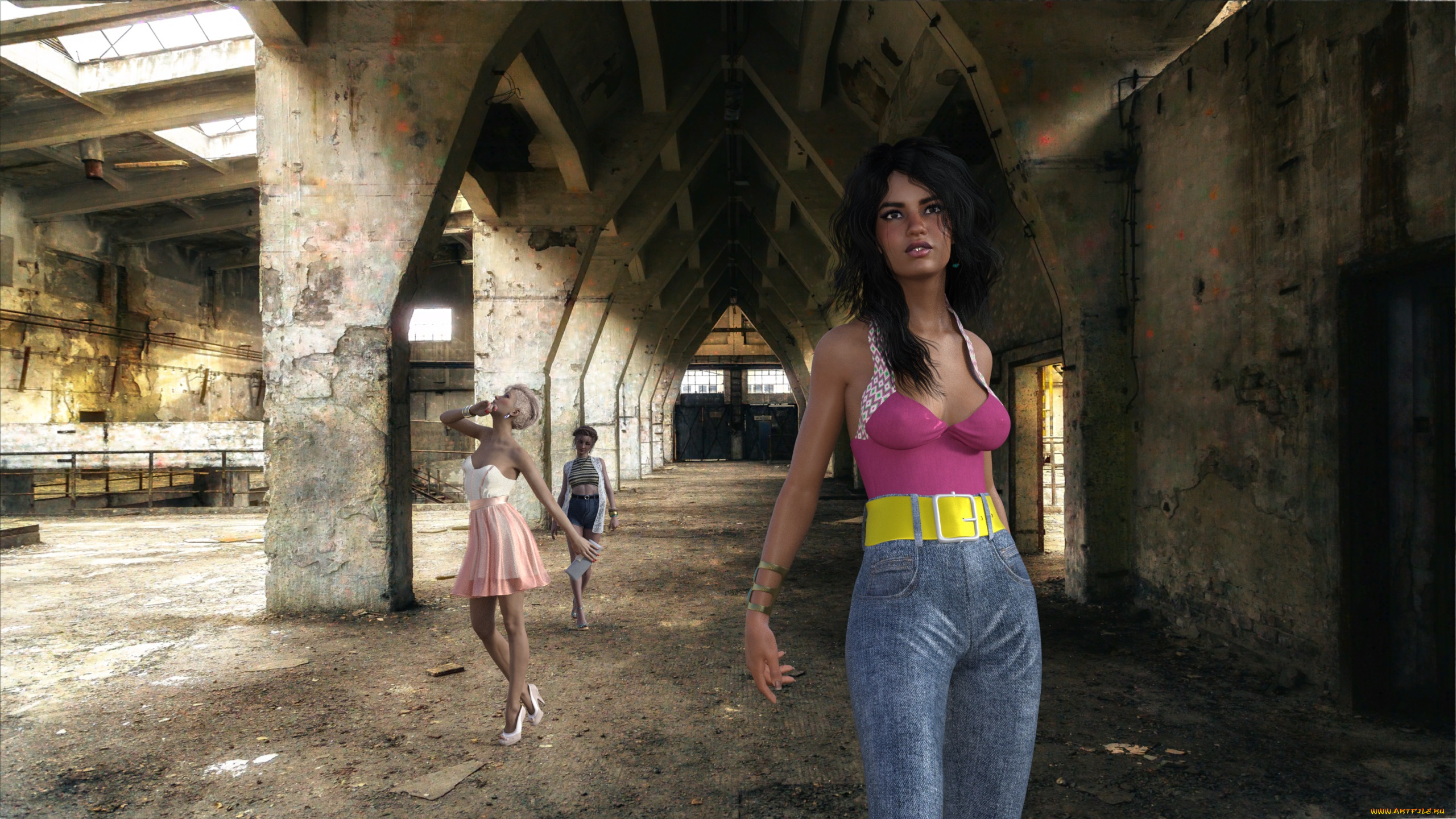 3д, графика, люди, , people, фон, взгляд, девушка